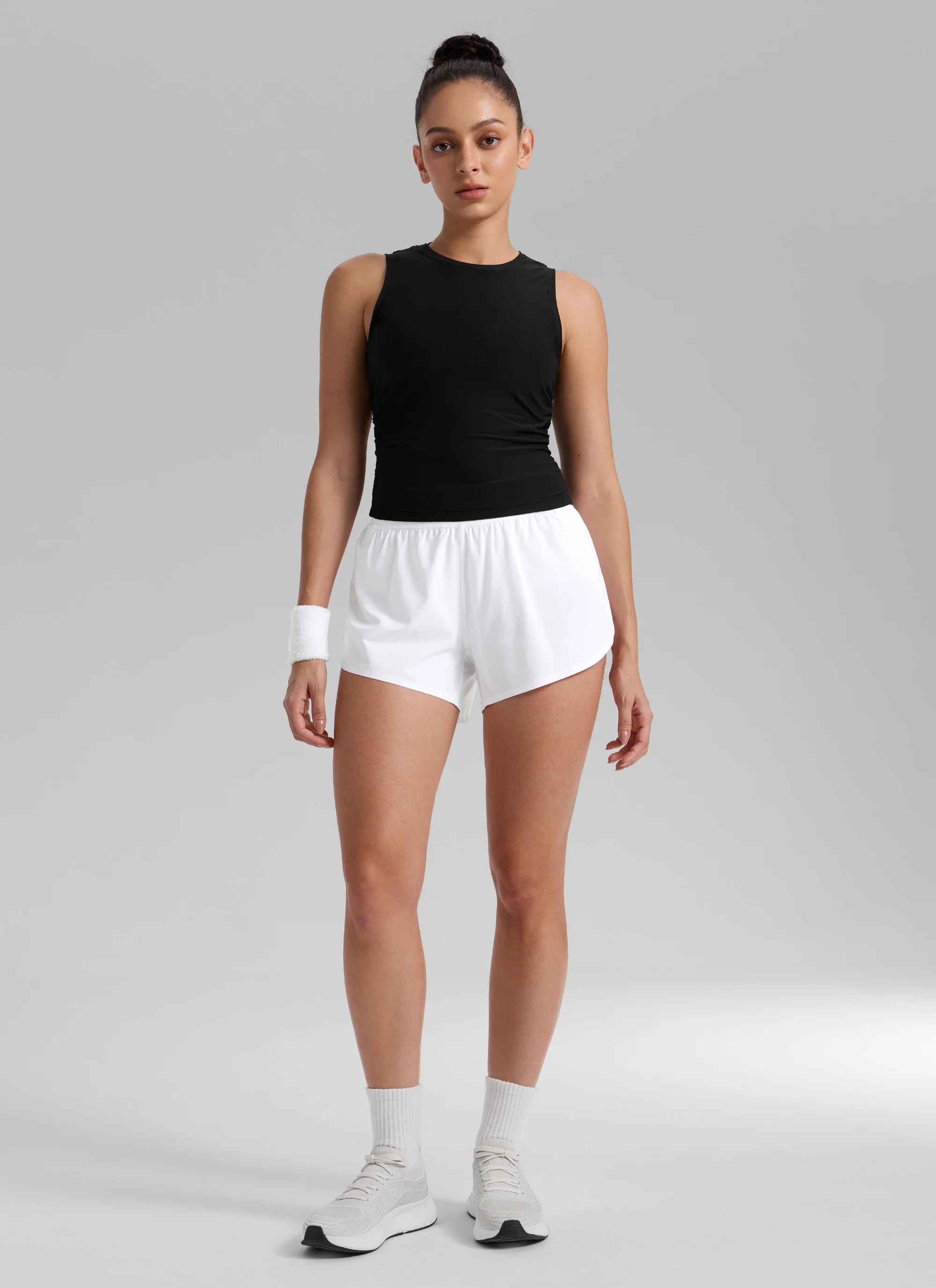 CRZYOGA Feathery-Fit Soft High Waisted Dolphin Lined Shorts 4'' - Image 12