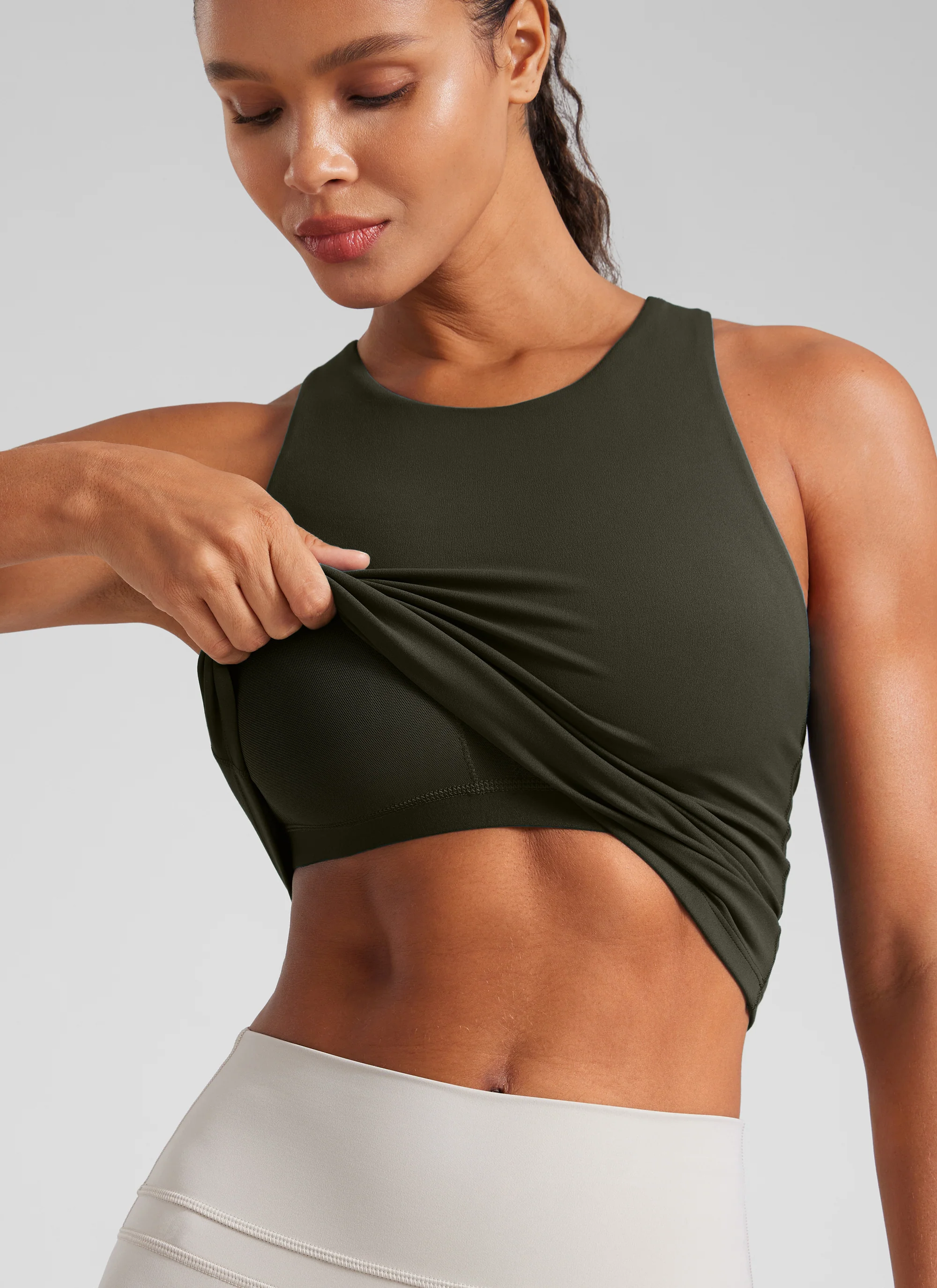 Butterluxe Built in Bra Scoop Neck Tank - Image 30