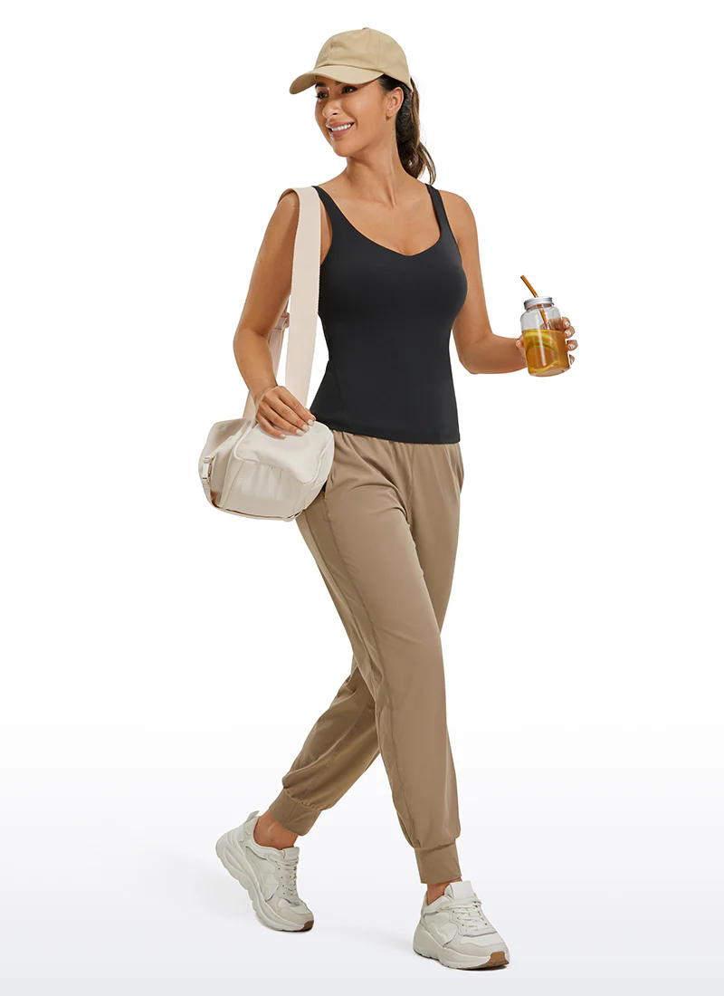 Butterluxe Waist-Length Built-in Bra Tank V Neck - Image 14