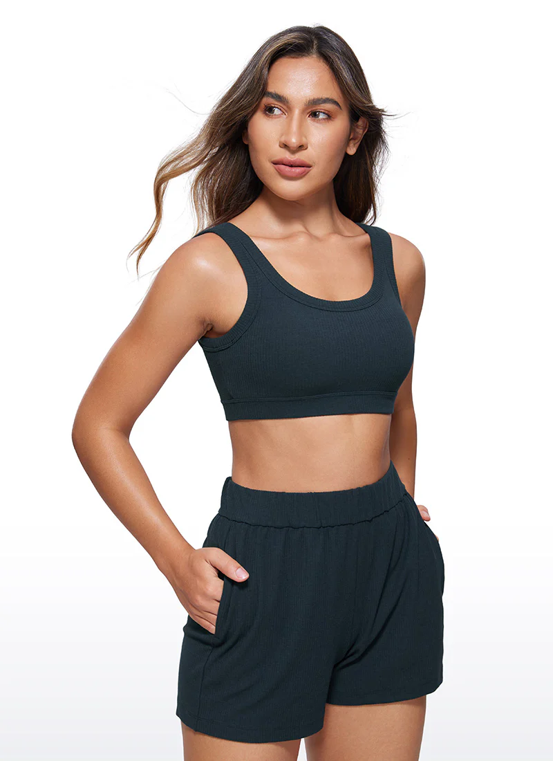 Ribbed U Back Sports Bra - Image 25