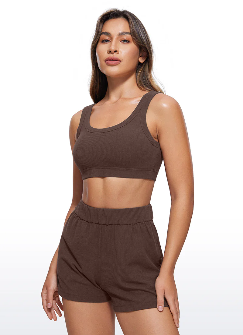 Ribbed U Back Sports Bra - Image 31