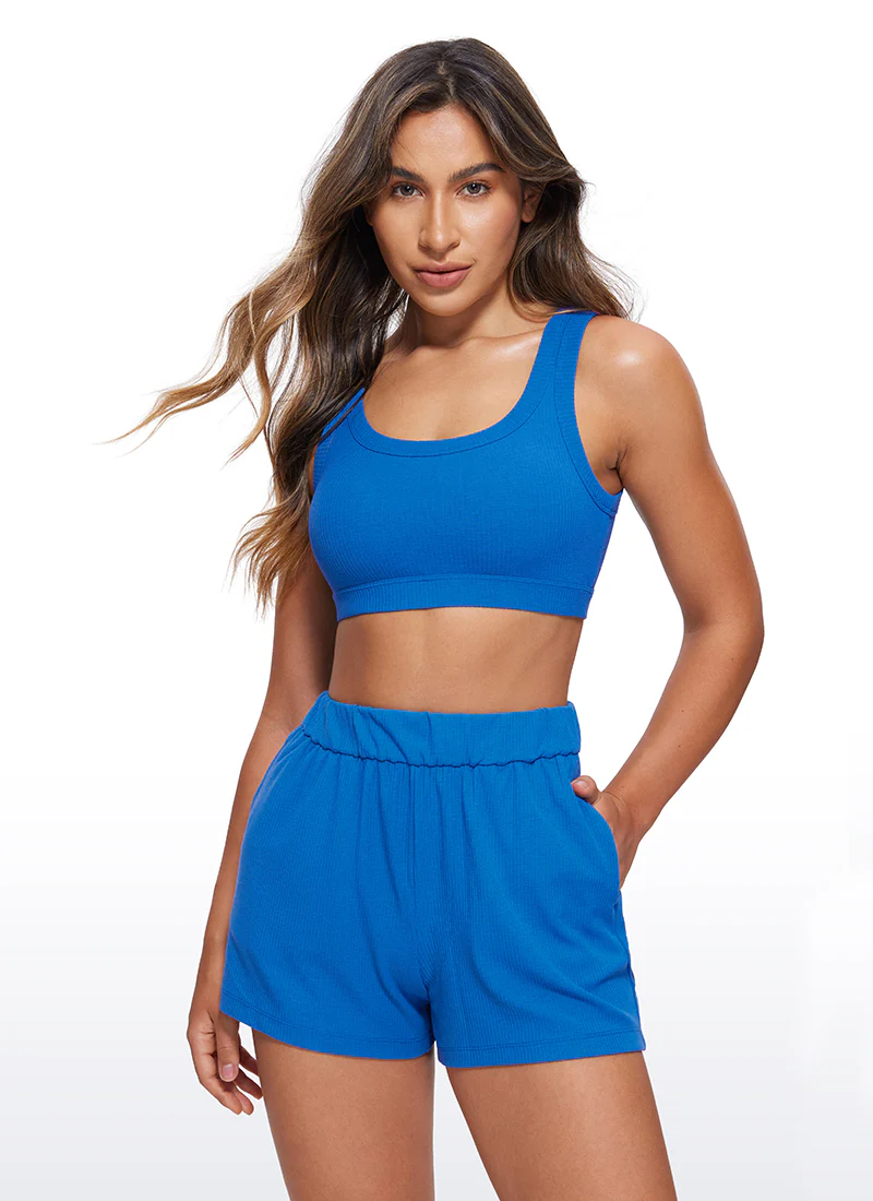 Ribbed U Back Sports Bra - Image 41