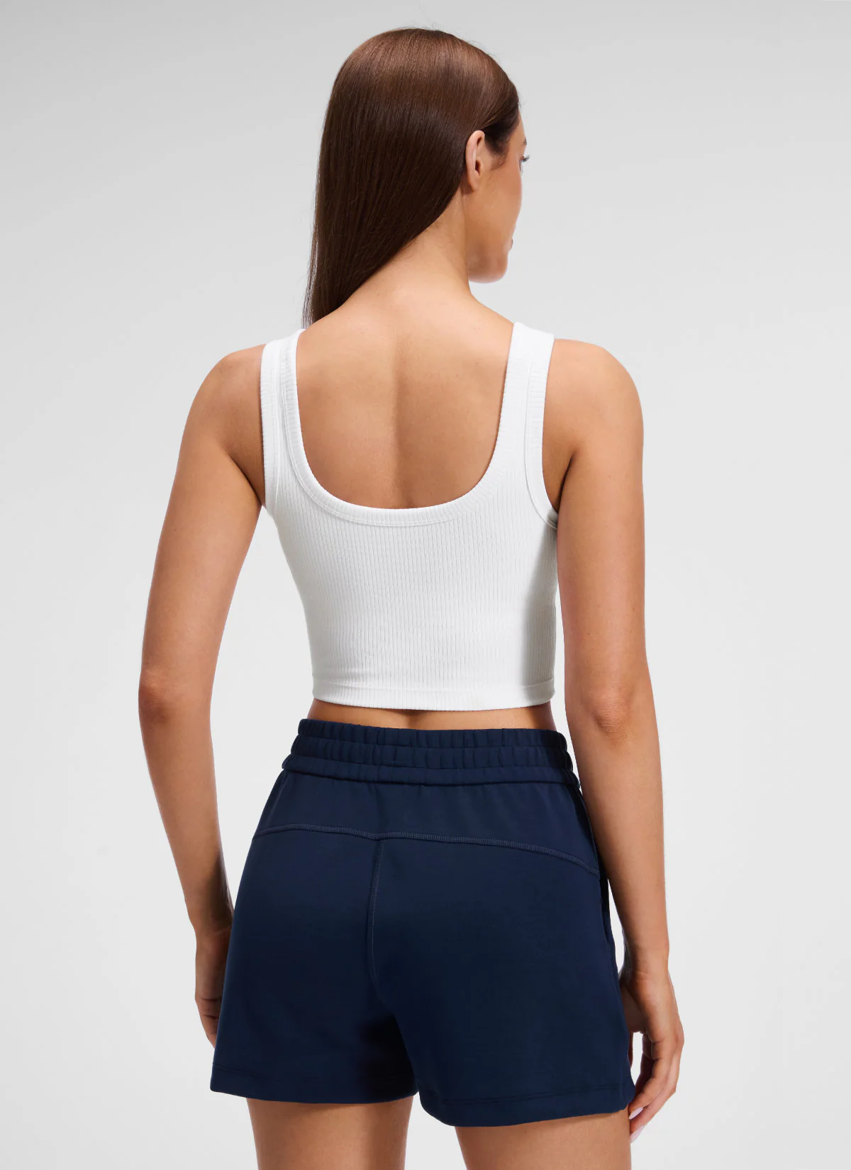 Ribbed U Neck Built in Bra Tank - Image 18