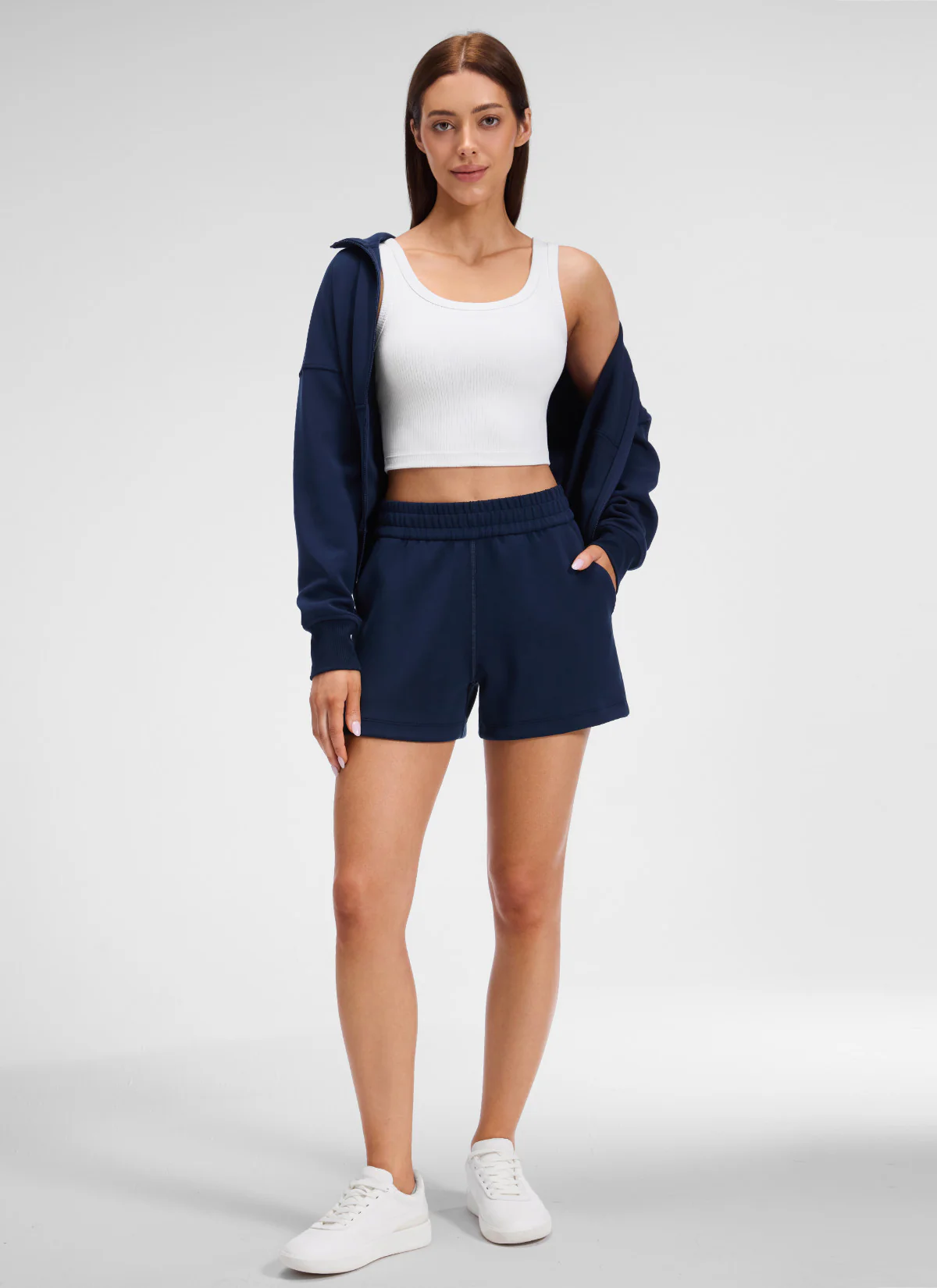 Ribbed U Neck Built in Bra Tank - Image 20