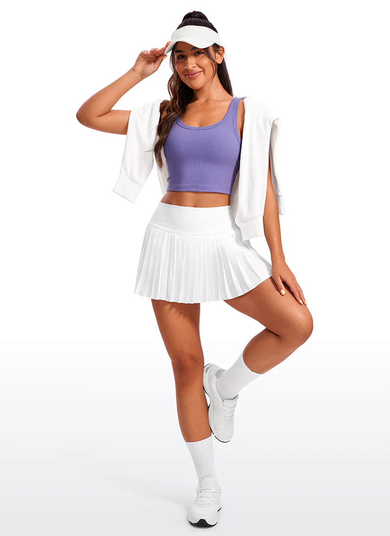 Ribbed U Neck Built in Bra Tank - Image 7