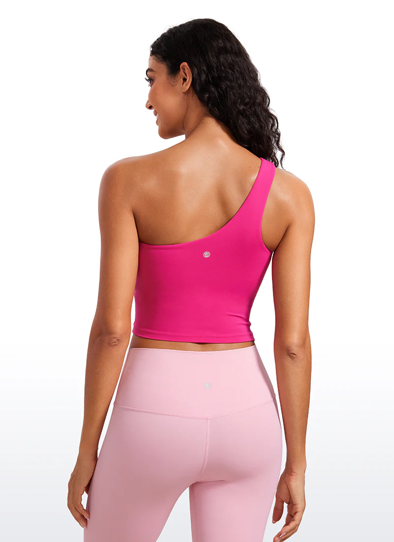 Butterluxe Built in Bra One Shoulder Tank - Image 2