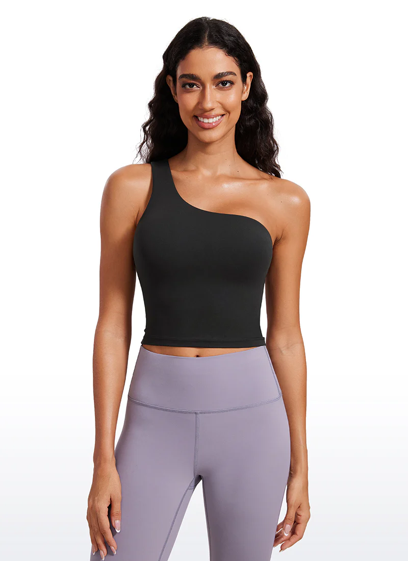 Butterluxe Built in Bra One Shoulder Tank - Image 5