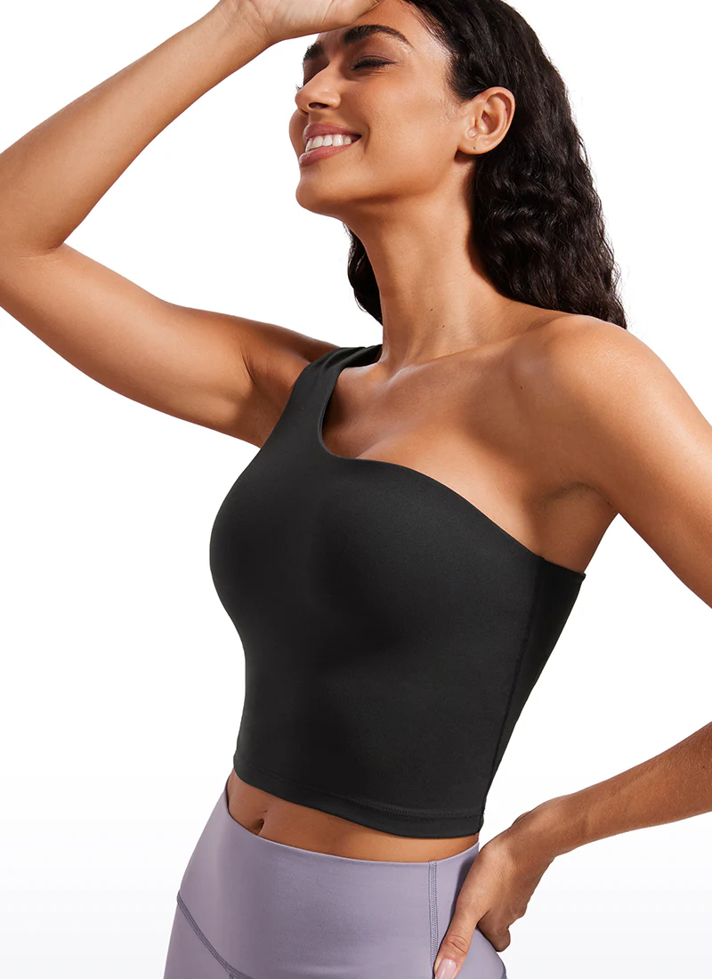 Butterluxe Built in Bra One Shoulder Tank - Image 8