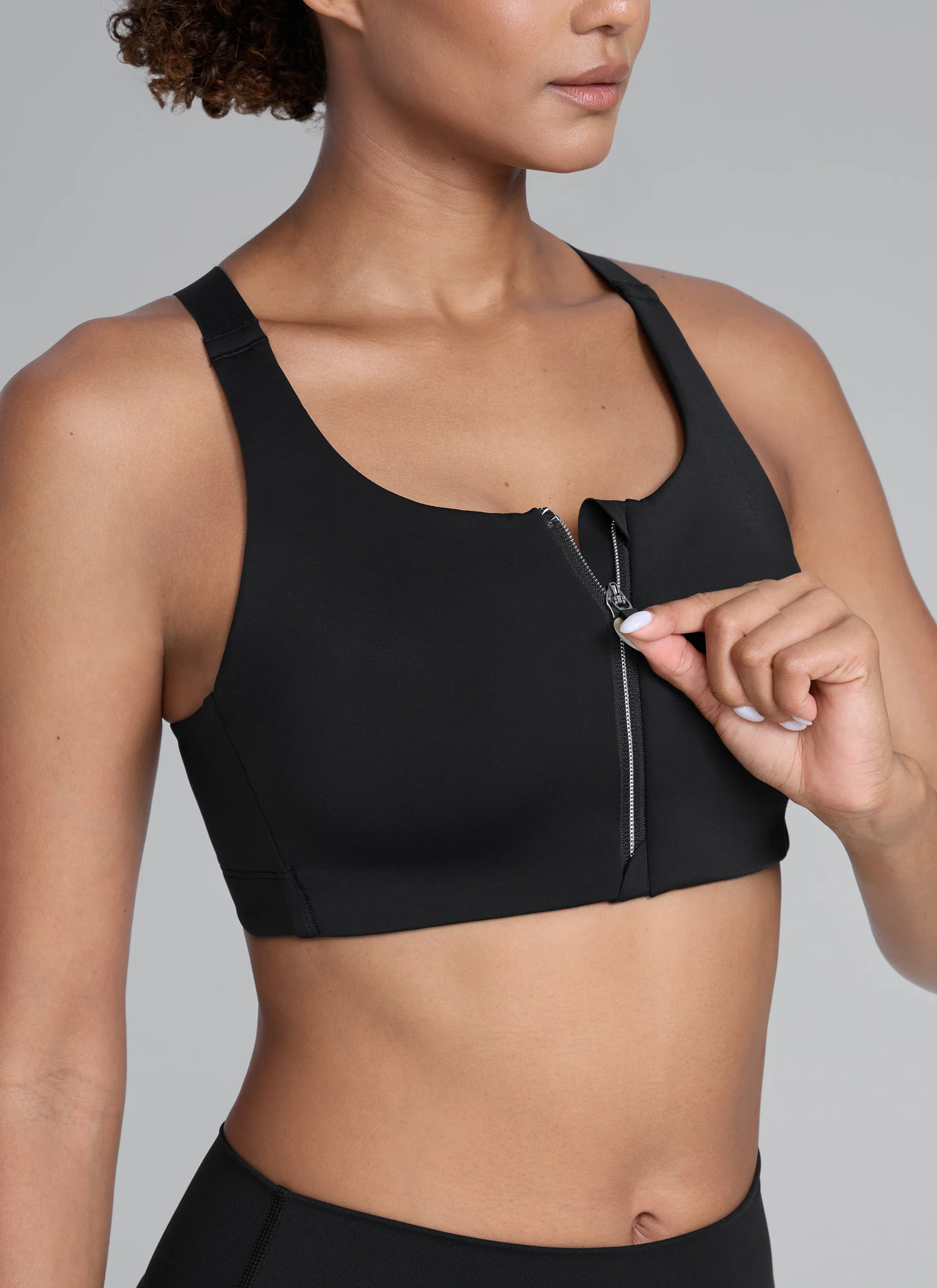 Zip Front High Impact Sports Bra - Image 4