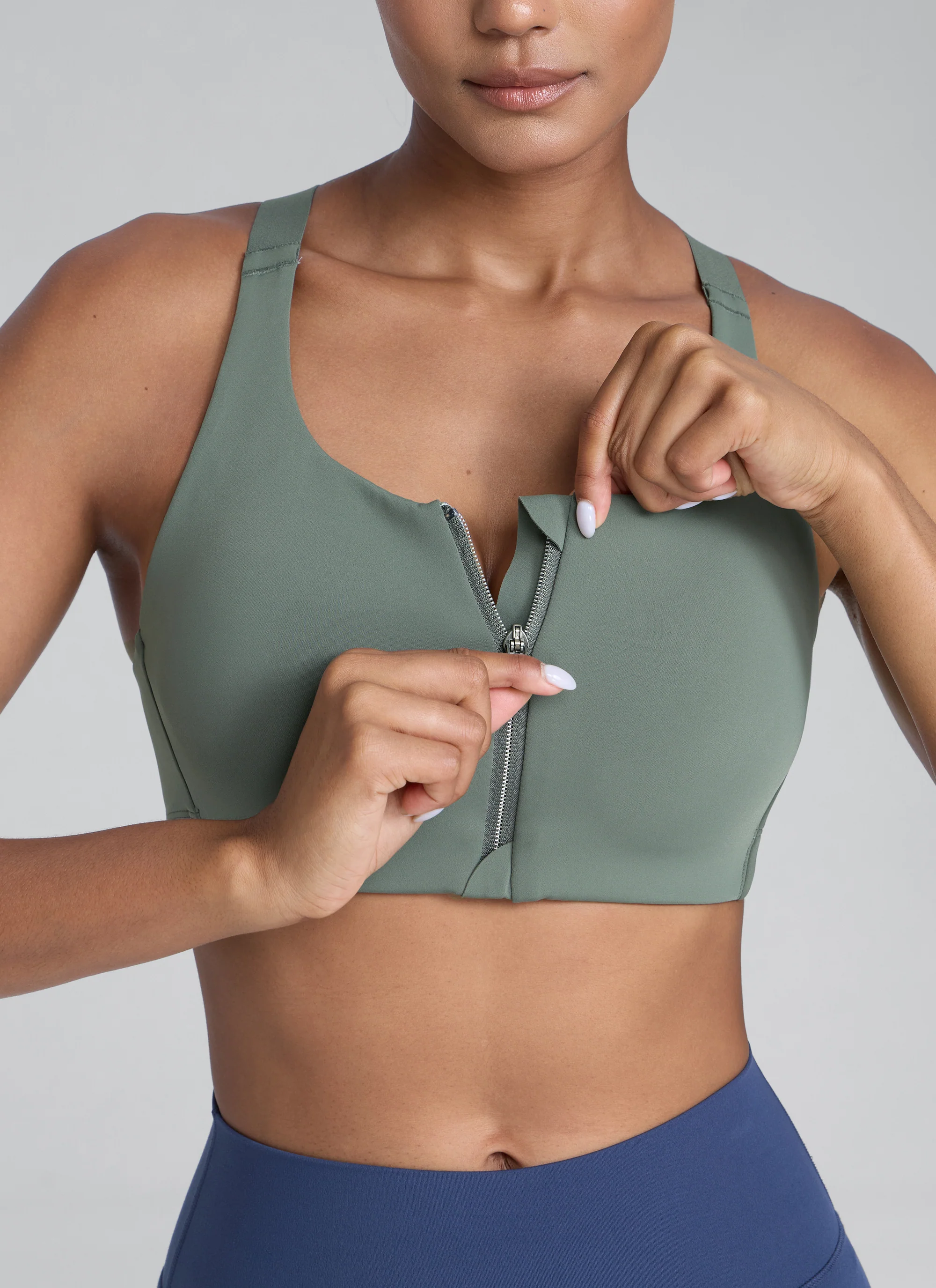 Zip Front High Impact Sports Bra - Image 10
