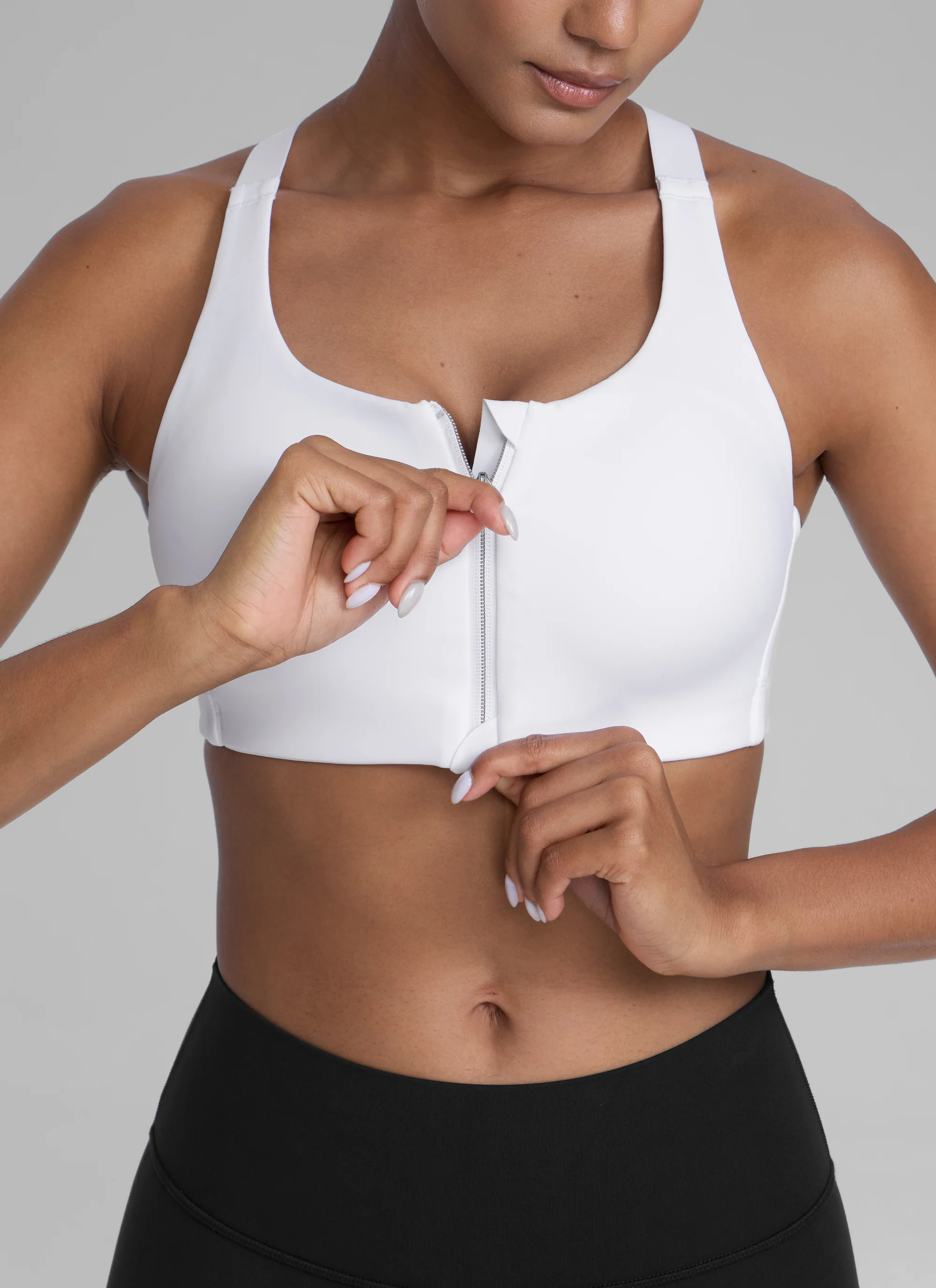 Zip Front High Impact Sports Bra - Image 4