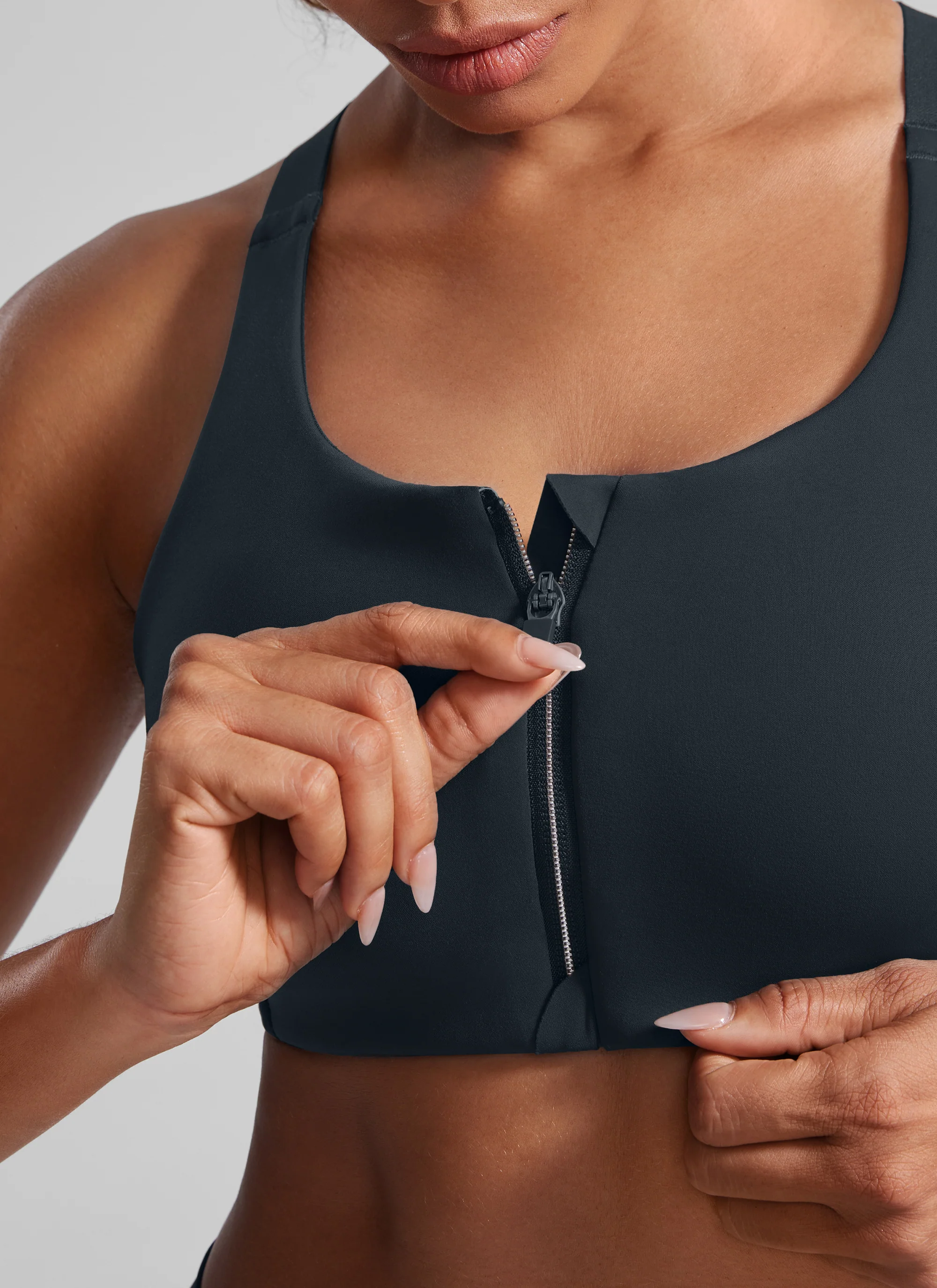 Zip Front High Impact Sports Bra - Image 3