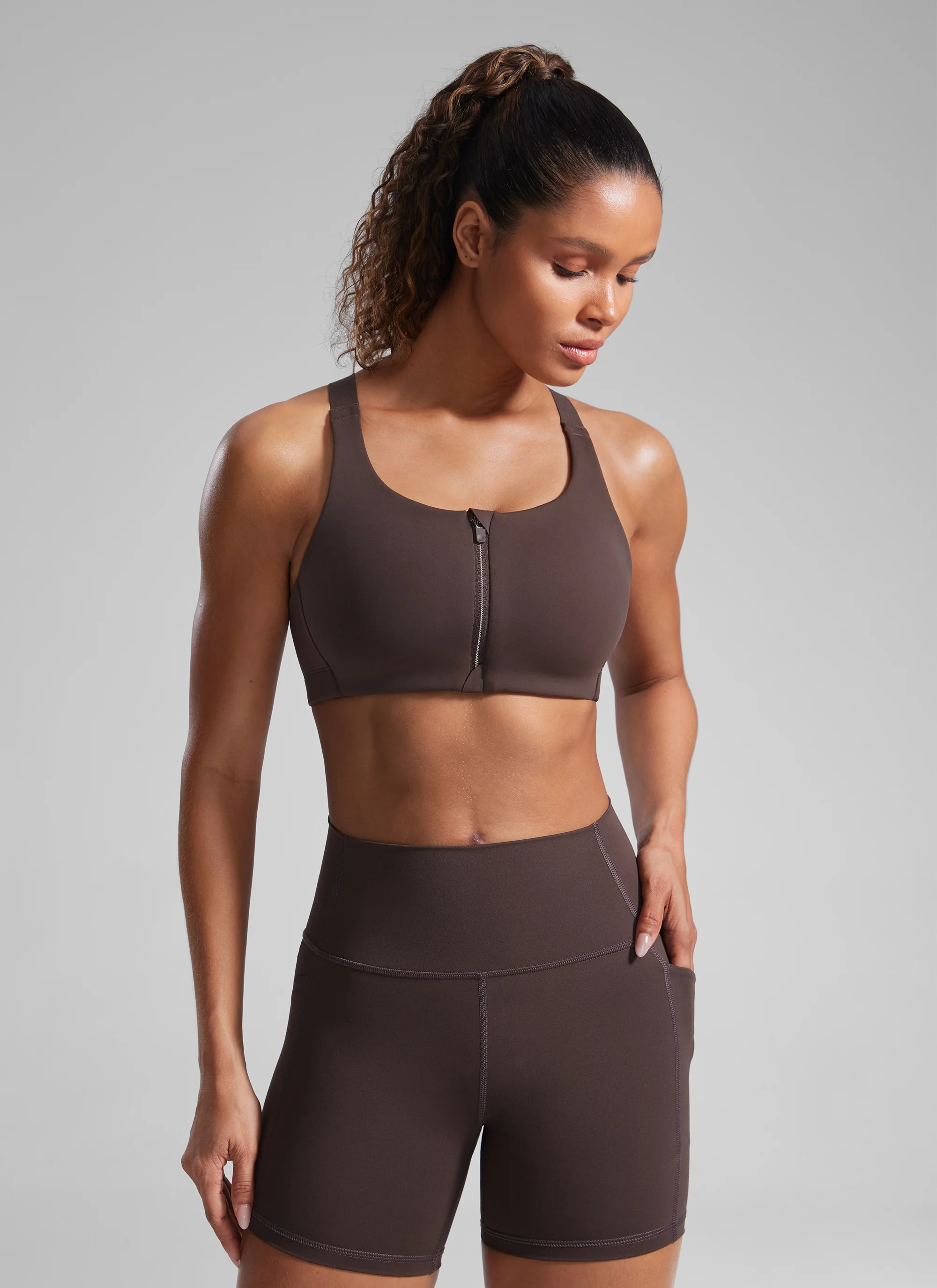 Zip Front High Impact Sports Bra - Image 5