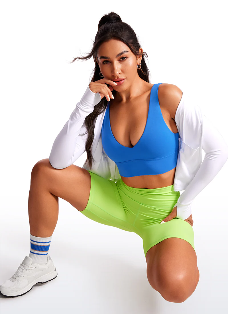 Butterluxe Deep V Neck Longline Sports Bra - Image 35