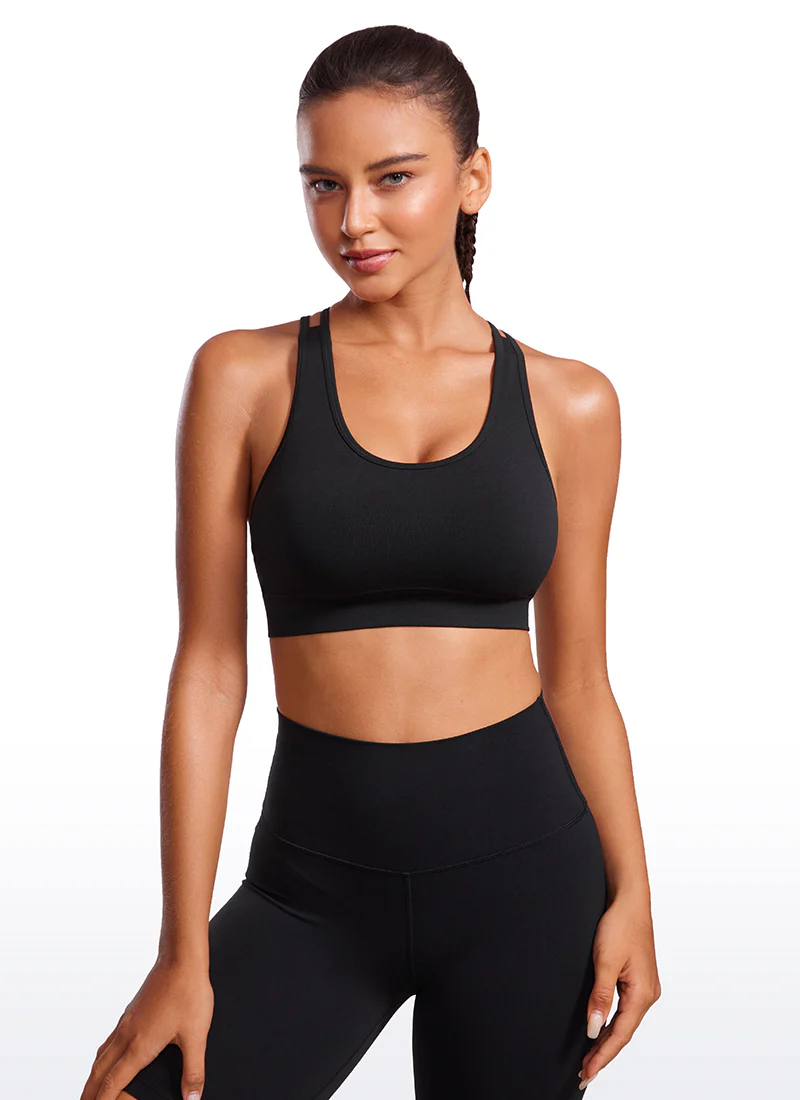 Seamless Strappy Longline Bra Criss Cross Back - Image 2