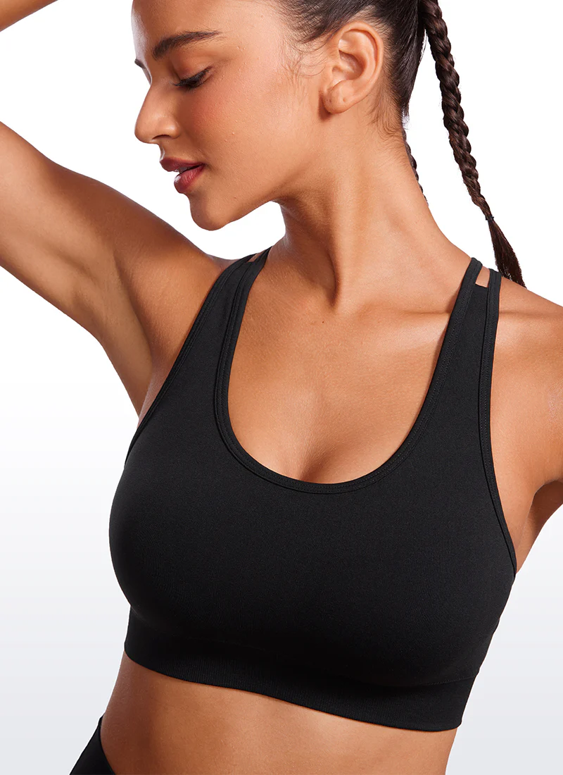 Seamless Strappy Longline Bra Criss Cross Back - Image 4