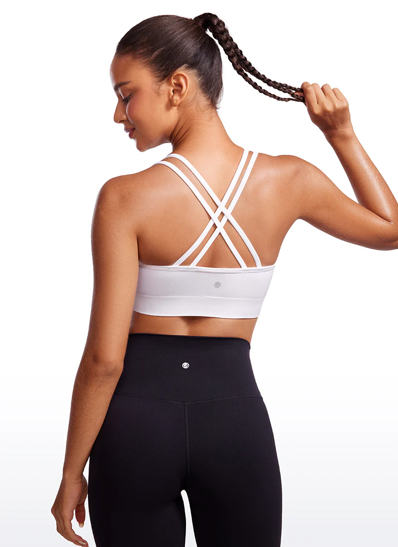 Seamless Strappy Longline Bra Criss Cross Back - Image 6