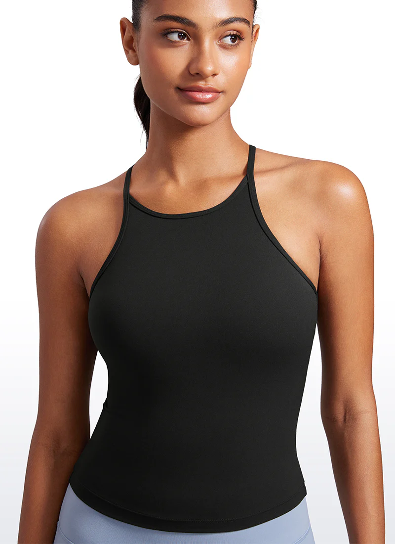 Butterluxe Built in Bra Halter Y Back Tank - Image 11