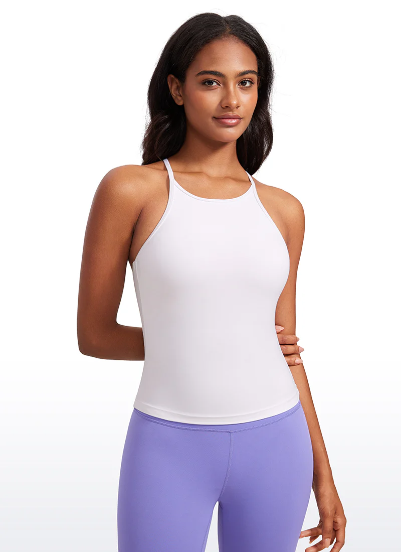 Butterluxe Built in Bra Halter Y Back Tank - Image 12