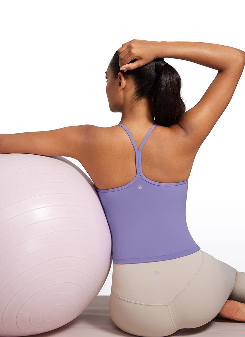 Butterluxe Built in Bra Halter Y Back Tank - Image 4