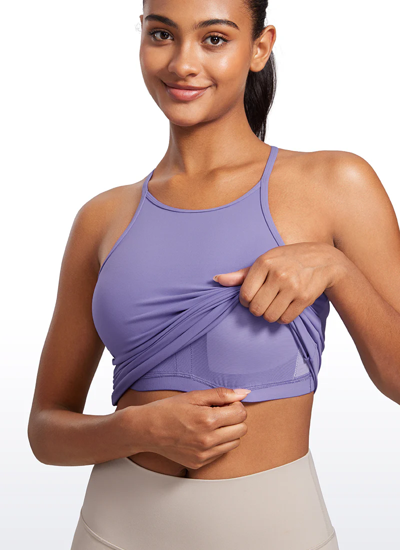 Butterluxe Built in Bra Halter Y Back Tank - Image 5