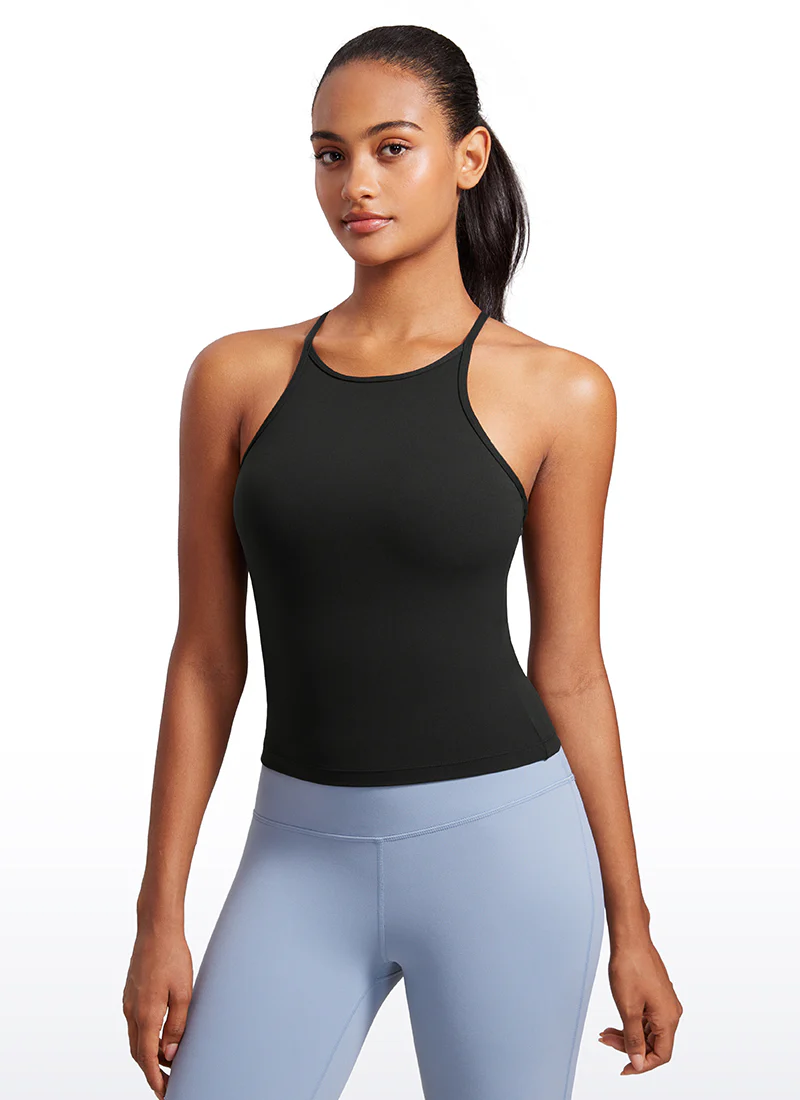 Butterluxe Built in Bra Halter Y Back Tank - Image 7