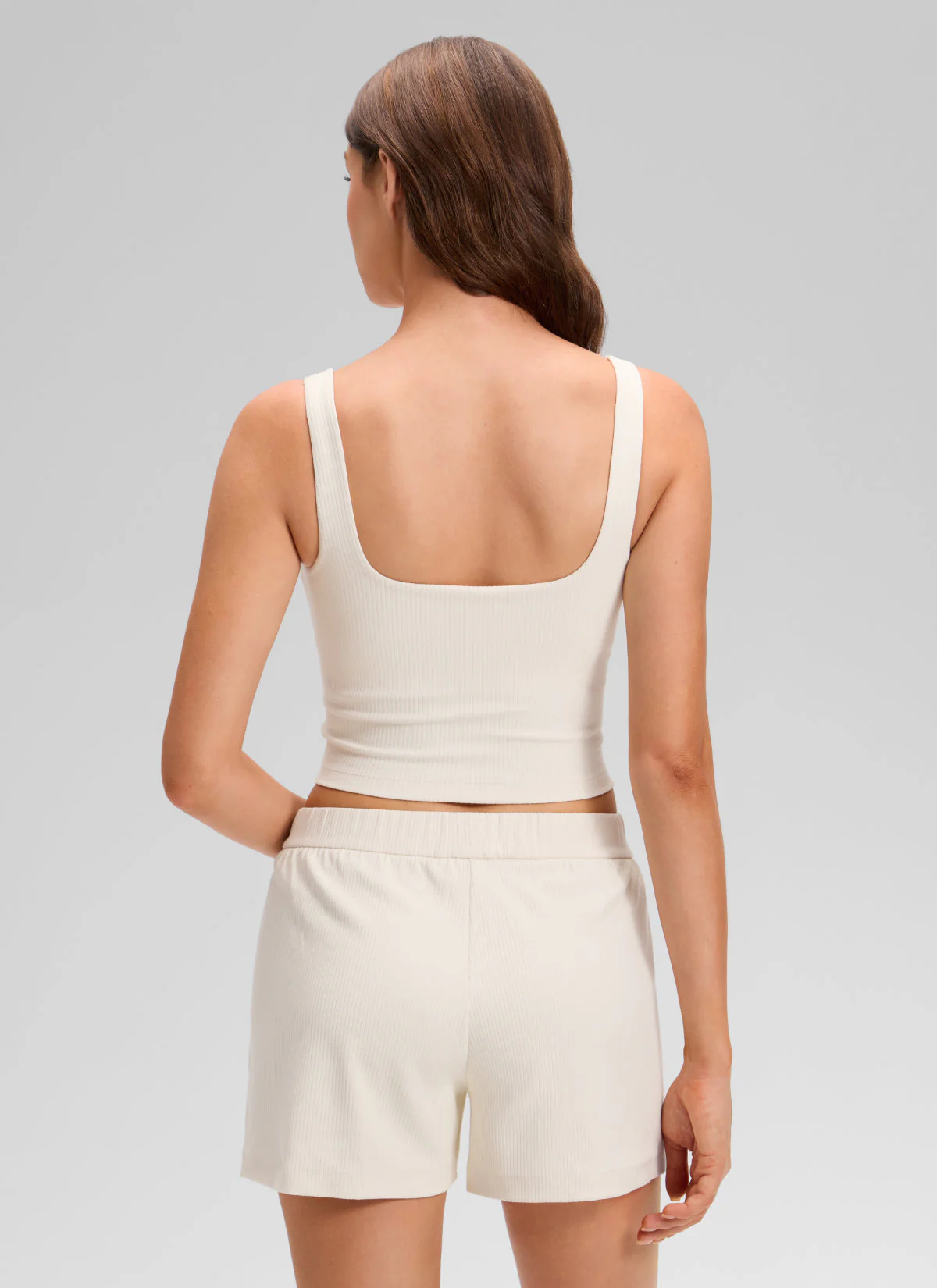 Ribbed Henley Neck Built in Bra Tank - Image 18