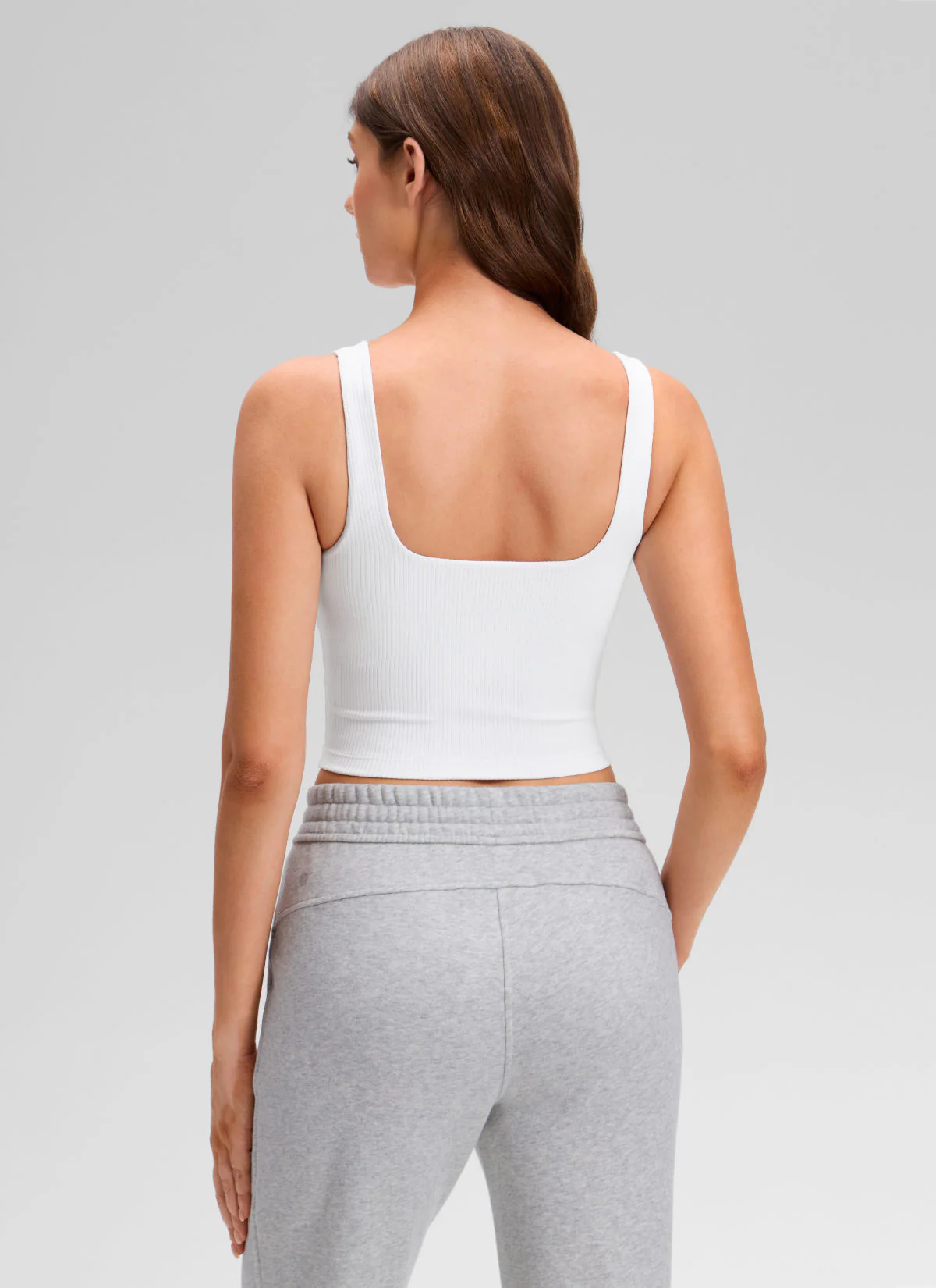 Ribbed Henley Neck Built in Bra Tank - Image 25