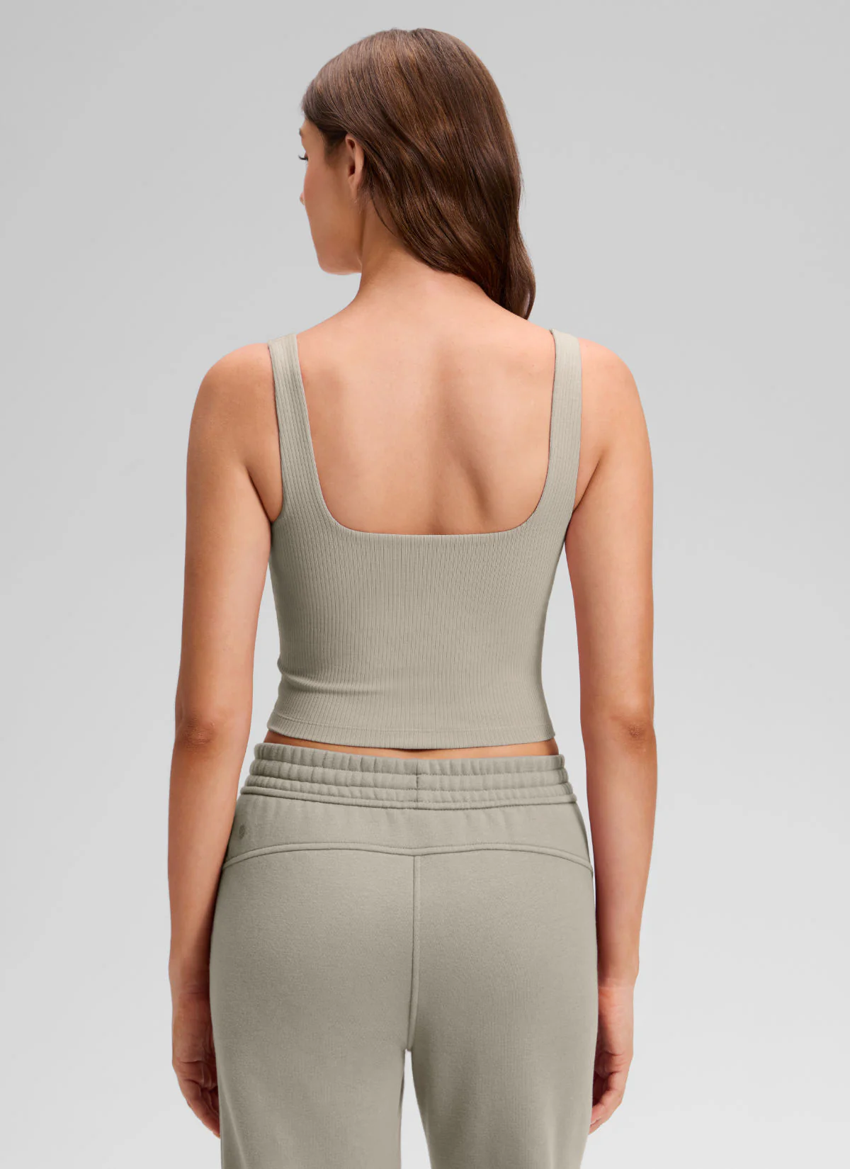 Ribbed Henley Neck Built in Bra Tank - Image 43
