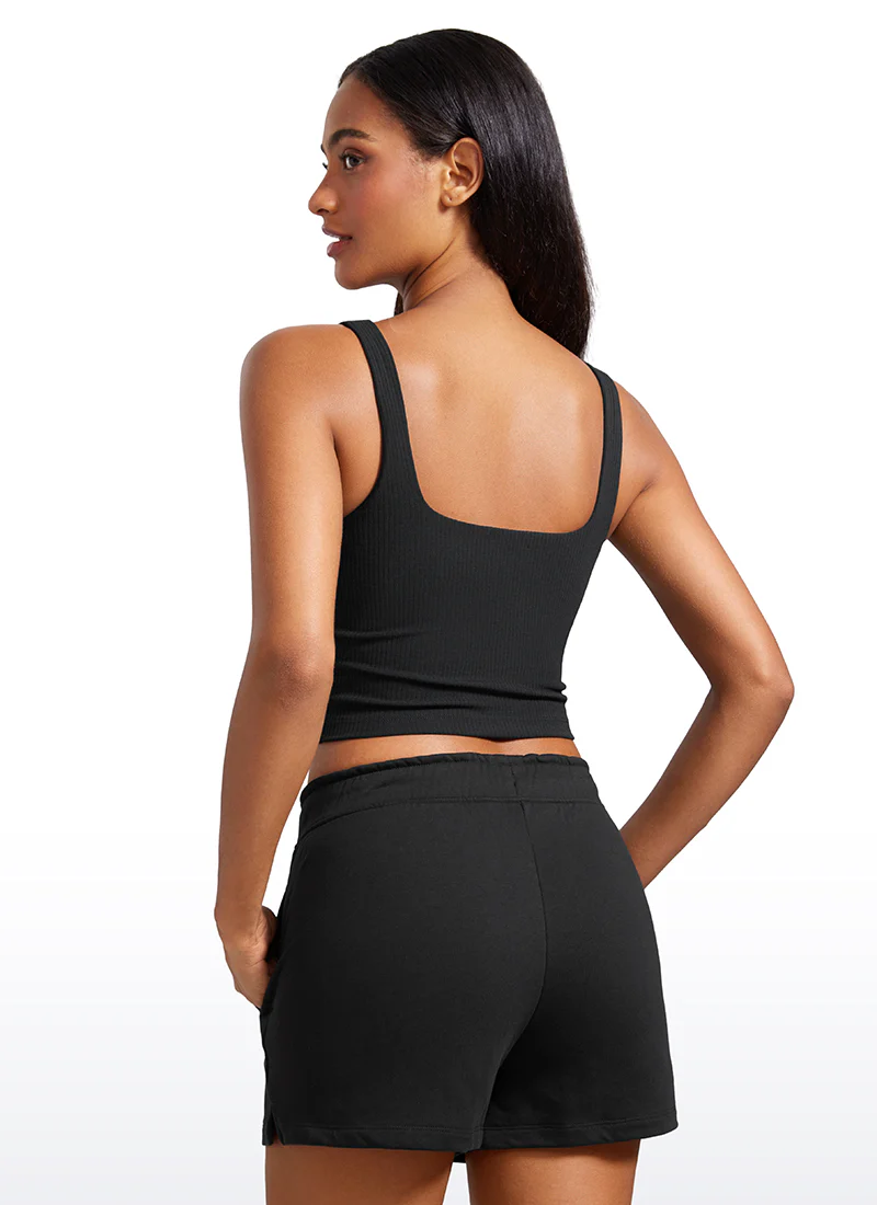 Ribbed Henley Neck Built in Bra Tank - Image 8