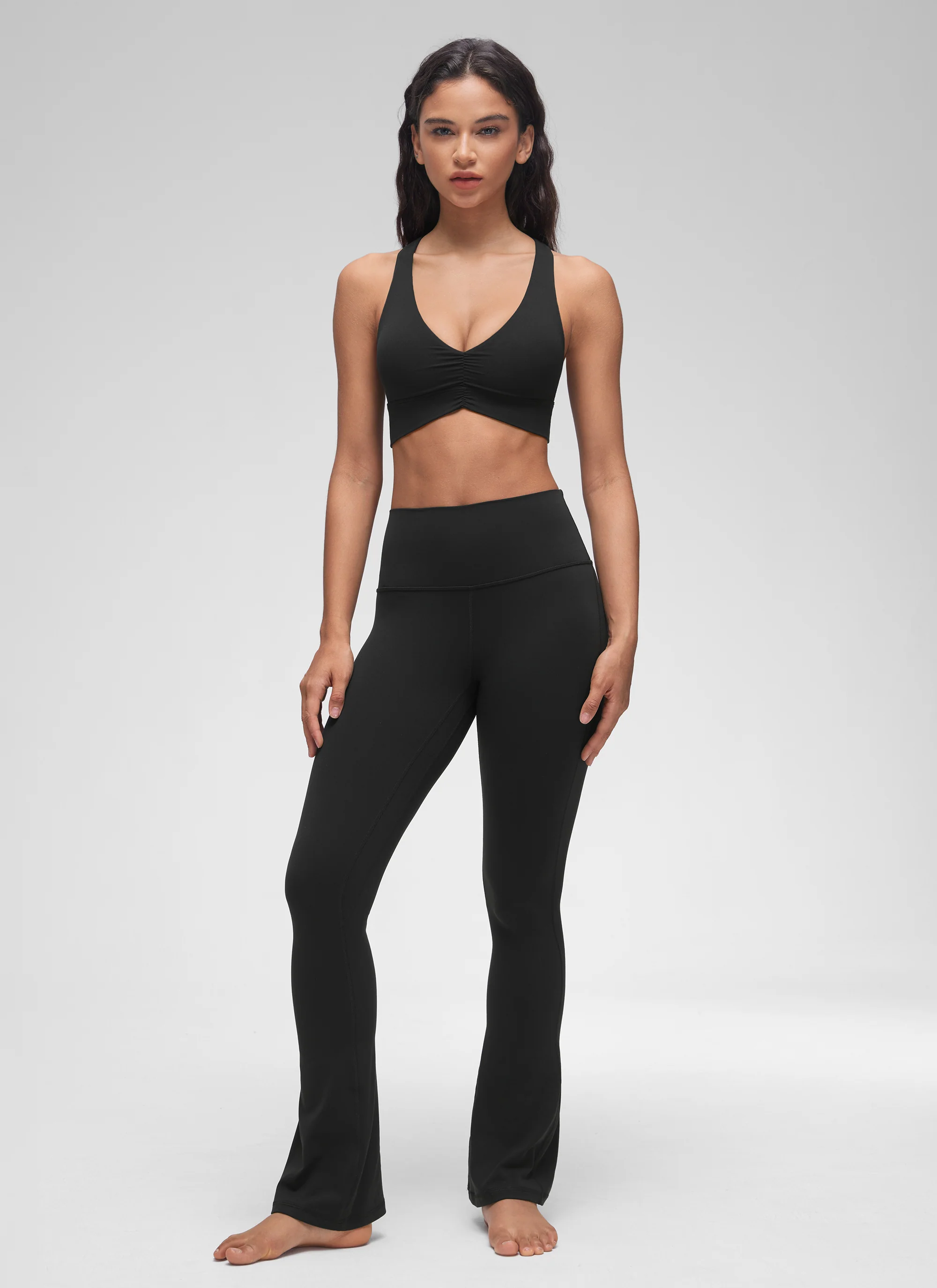 Butterluxe V Neck Ruched Longline Bras - Image 10