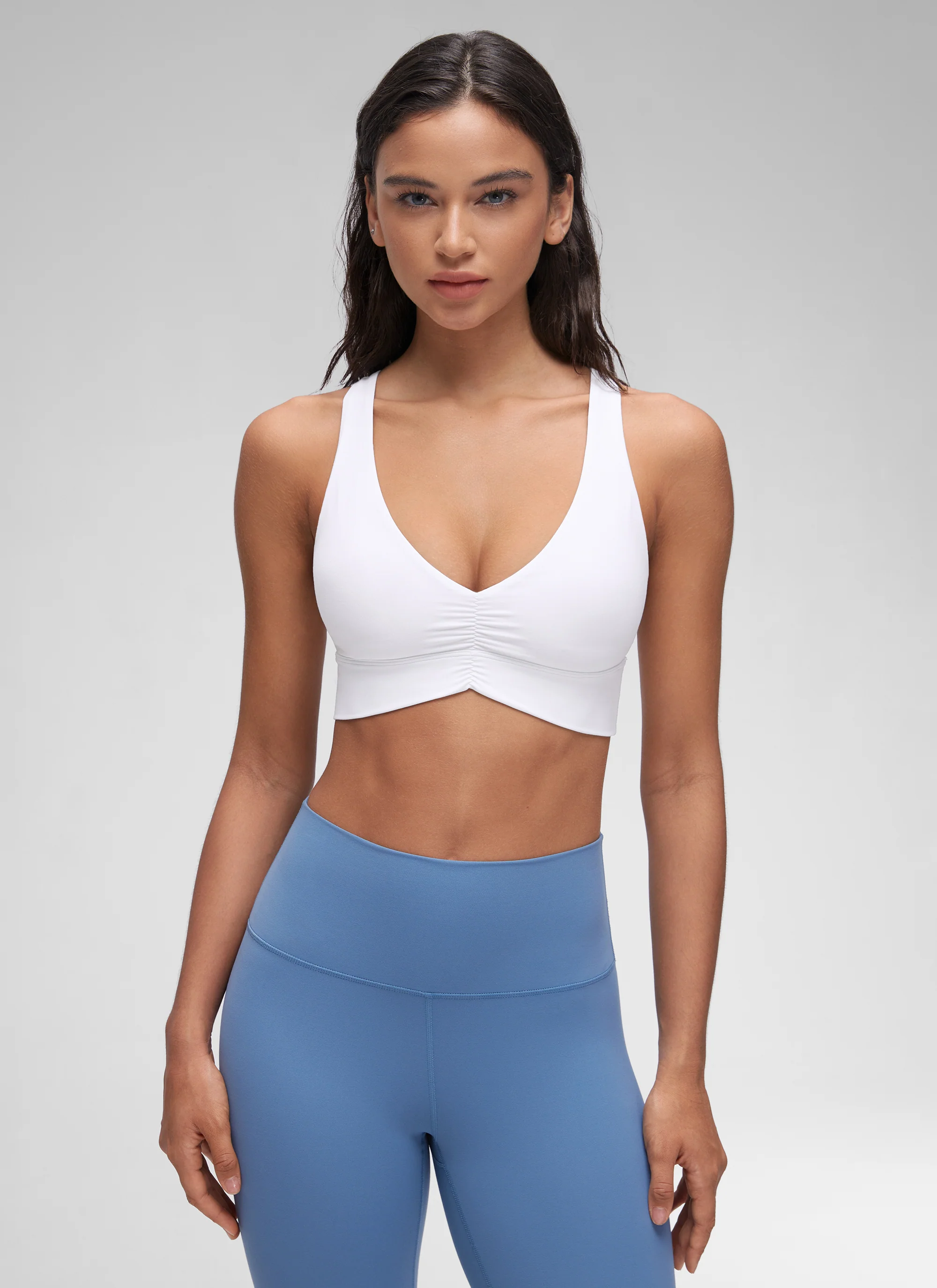 Butterluxe V Neck Ruched Longline Bras - Image 15