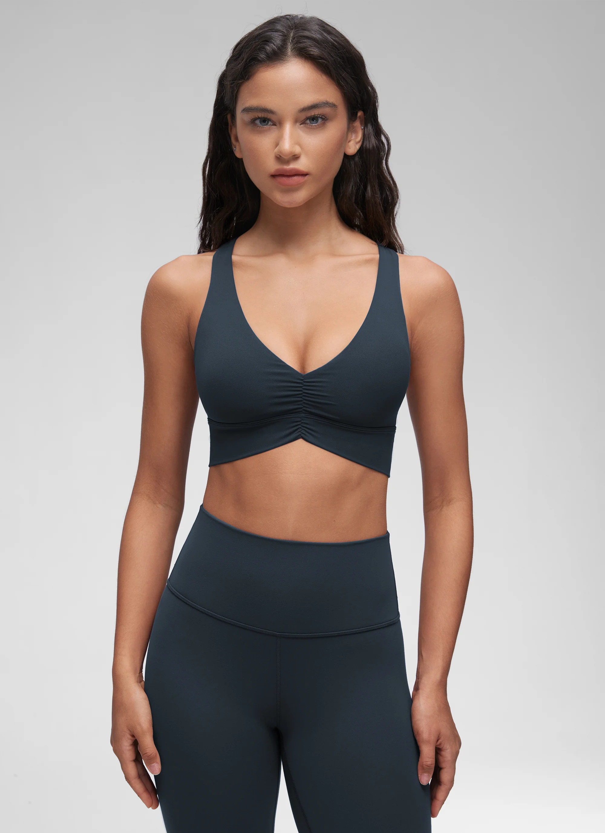 Butterluxe V Neck Ruched Longline Bras - Image 20