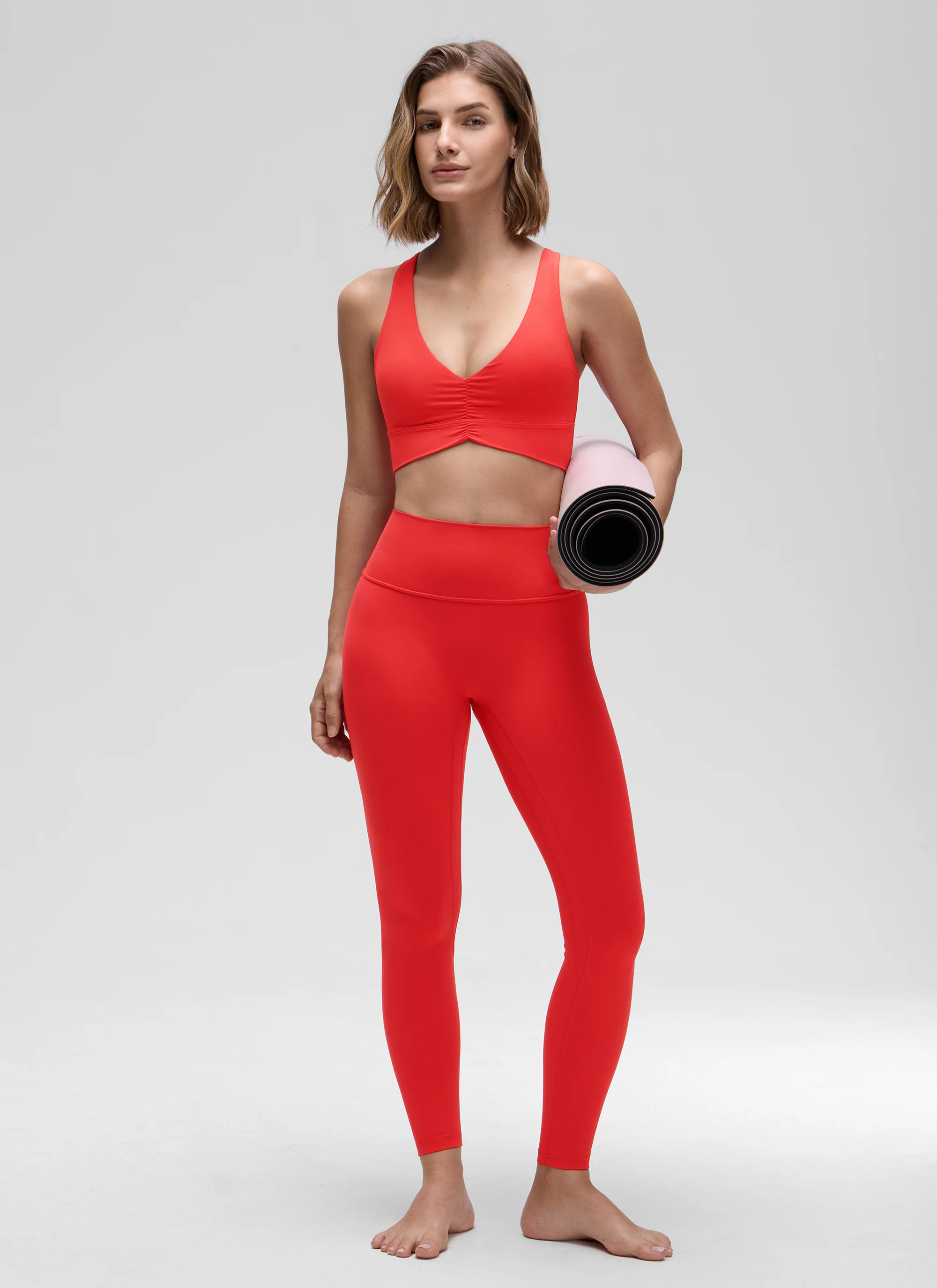 Butterluxe V Neck Ruched Longline Bras - Image 3