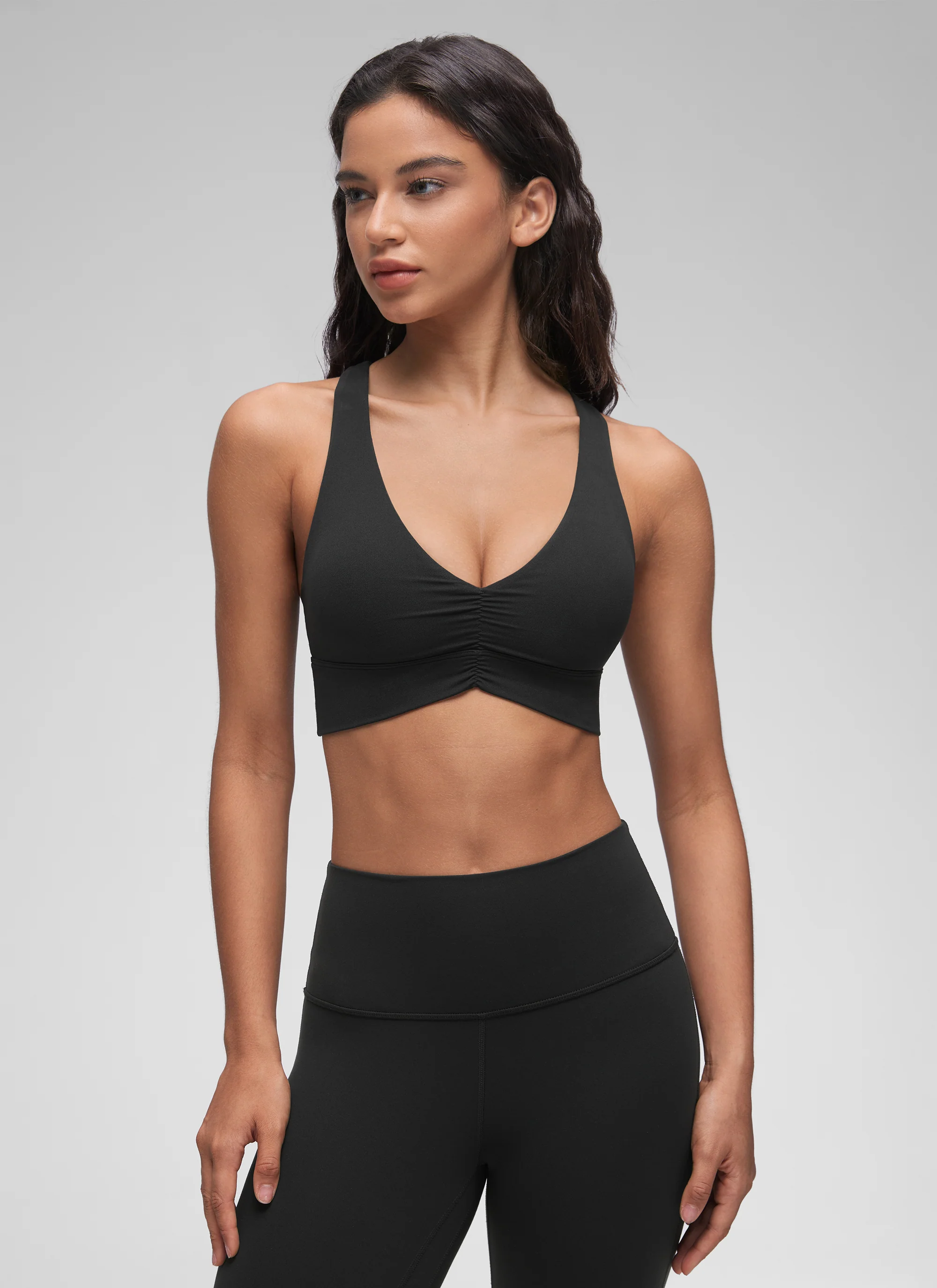 Butterluxe V Neck Ruched Longline Bras - Image 8