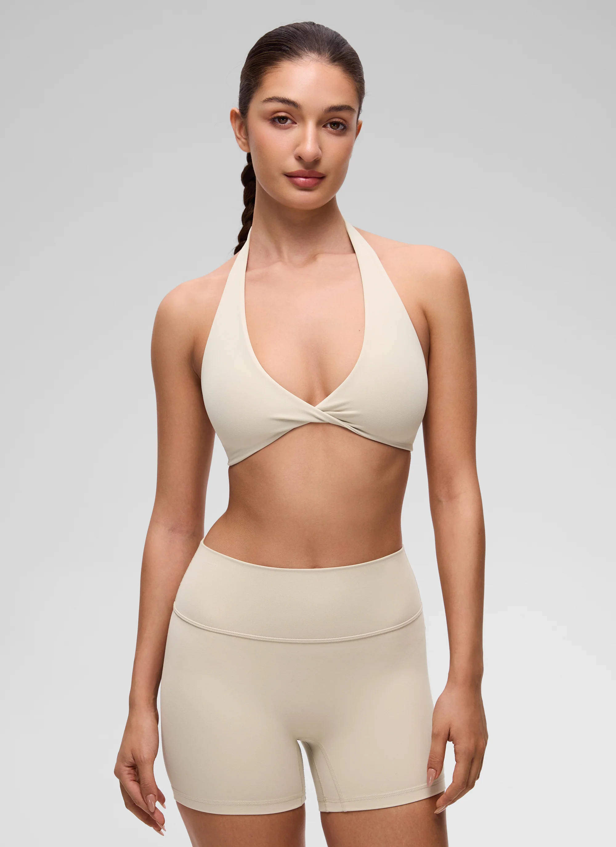 Butterluxe Double Lined Twist Halter Sports Bra - Image 15