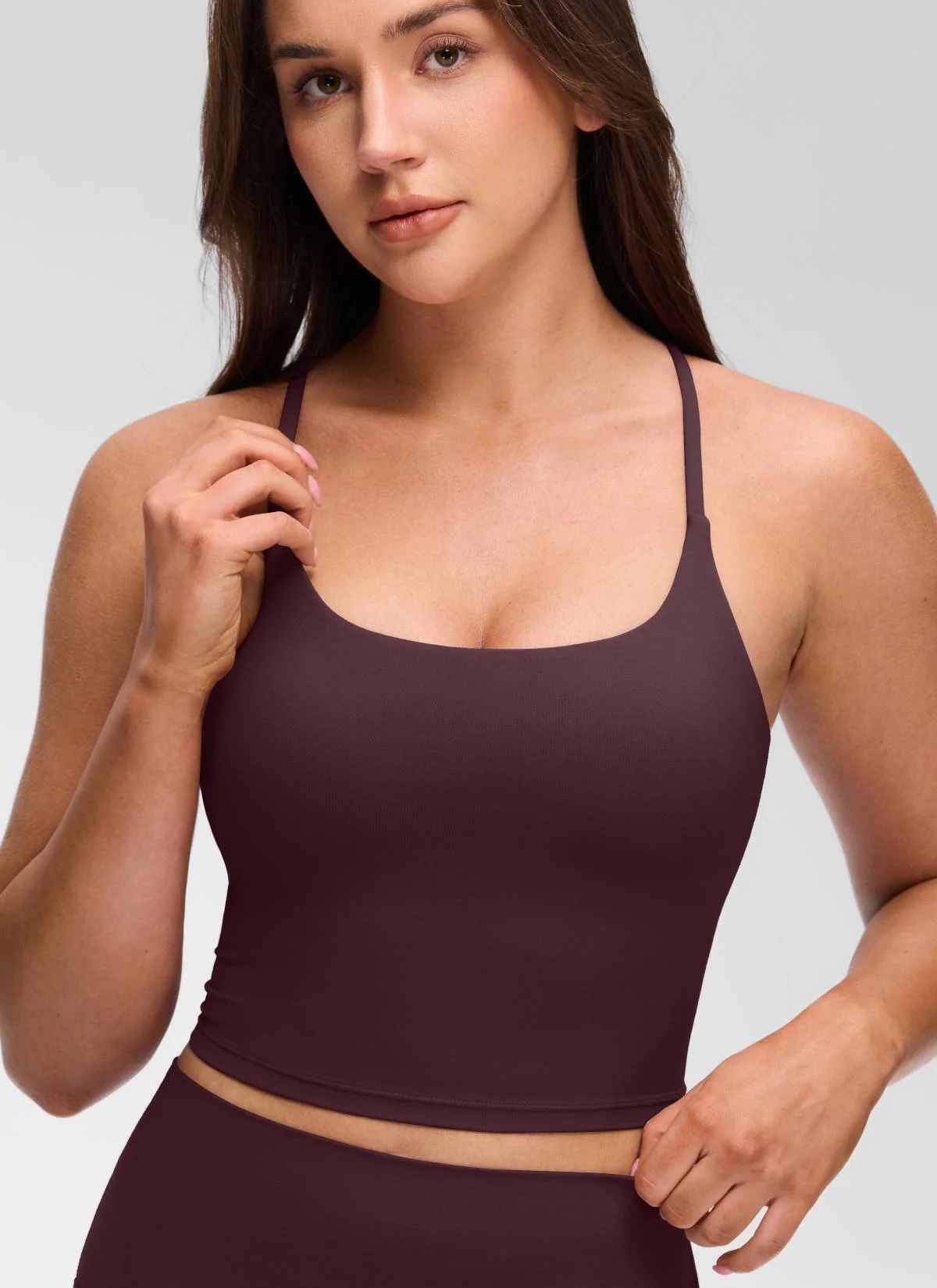 Butterluxe Twist Cross Back Built in Bra Tank - Image 14
