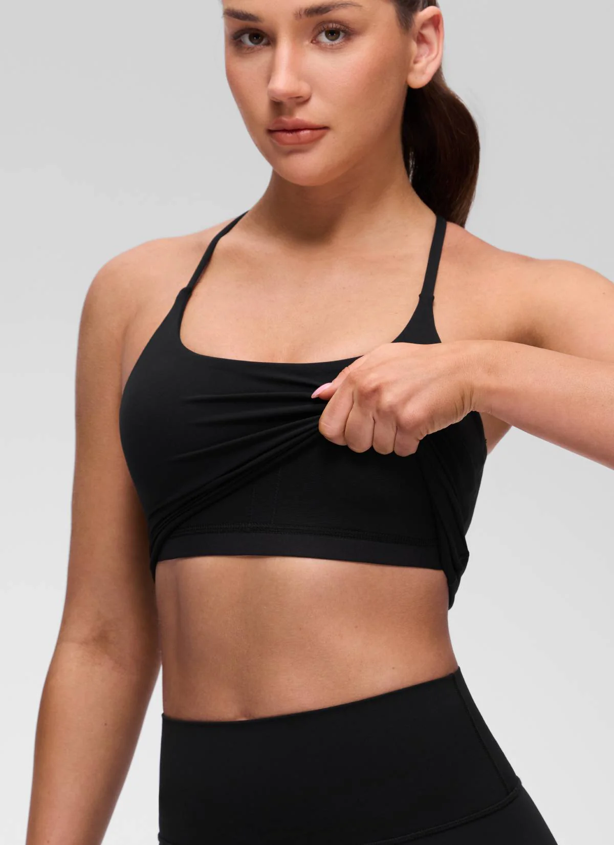 Butterluxe Twist Cross Back Built in Bra Tank - Image 19