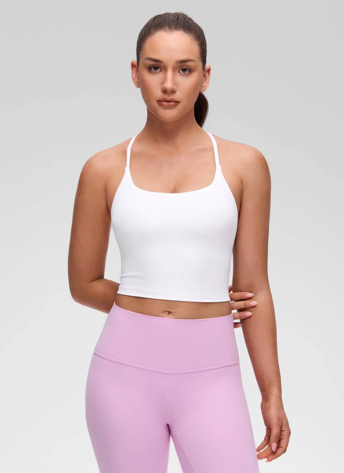 Butterluxe Twist Cross Back Built in Bra Tank - Image 22