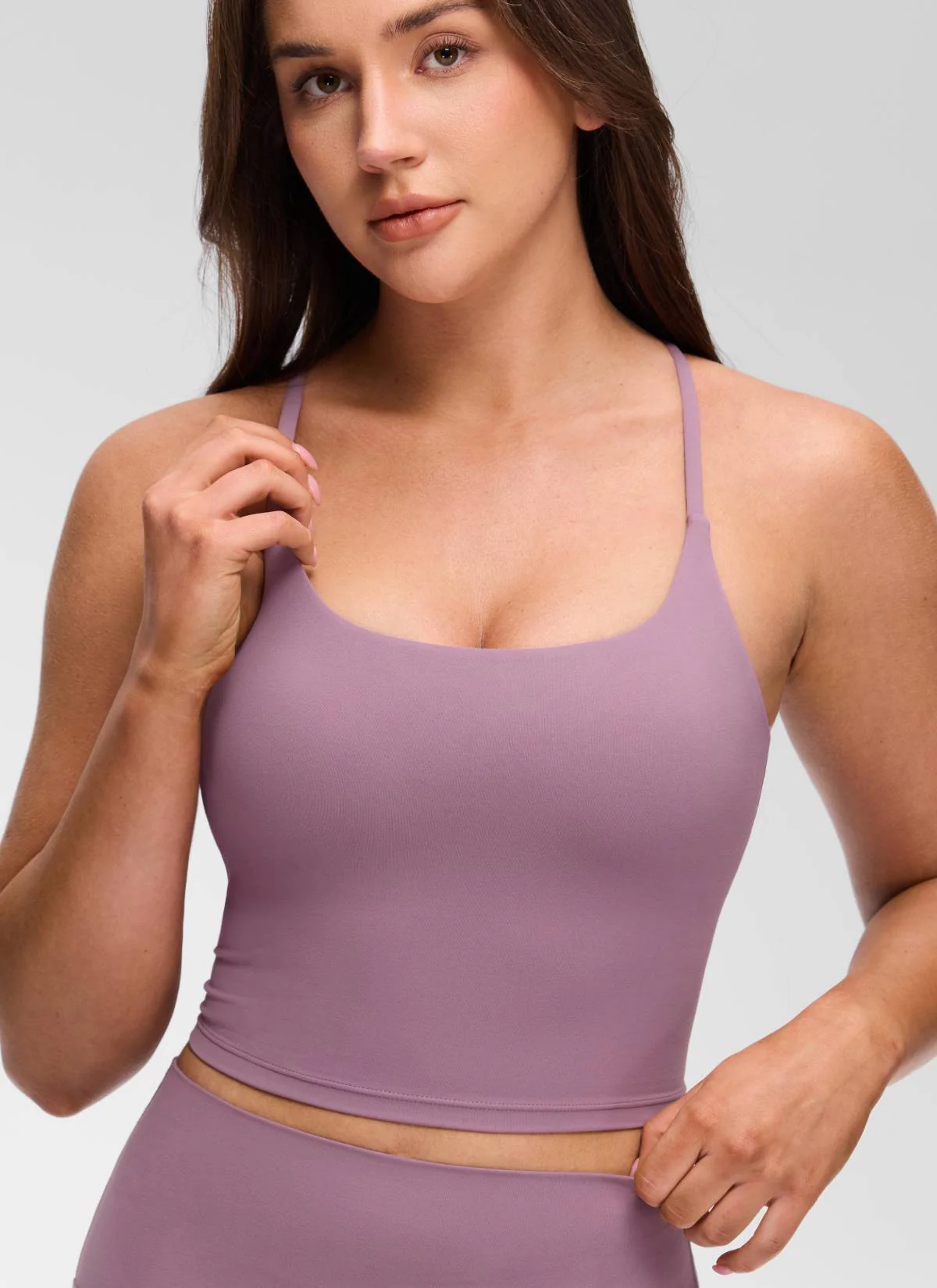 Butterluxe Twist Cross Back Built in Bra Tank - Image 33
