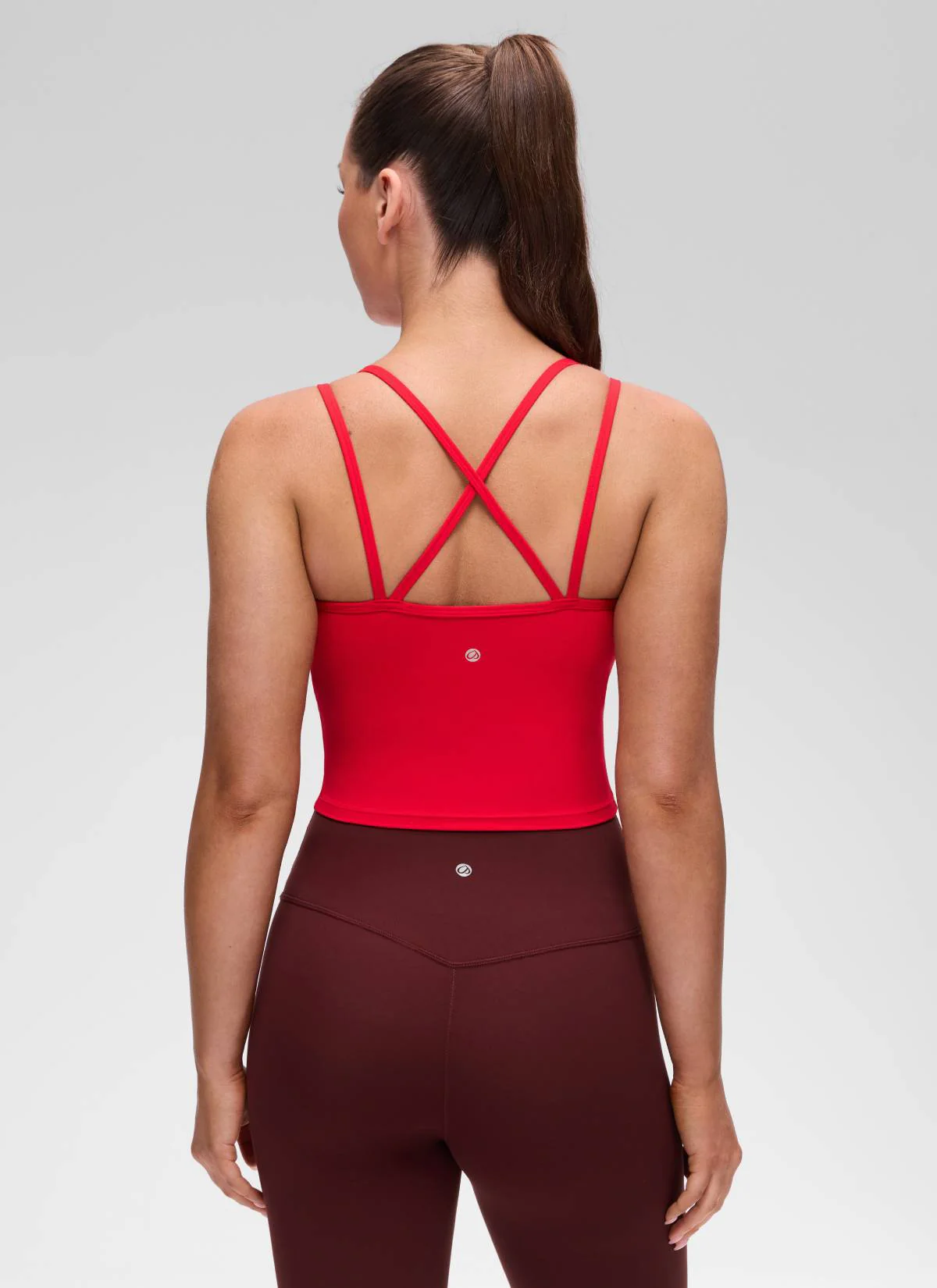 Butterluxe V Neck Cross Back Built in Bra Tank - Image 2