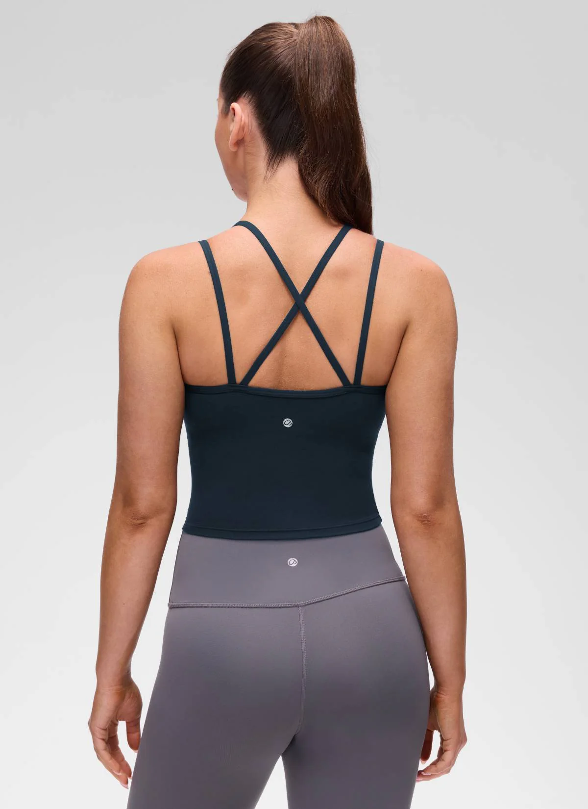 Butterluxe V Neck Cross Back Built in Bra Tank - Image 6