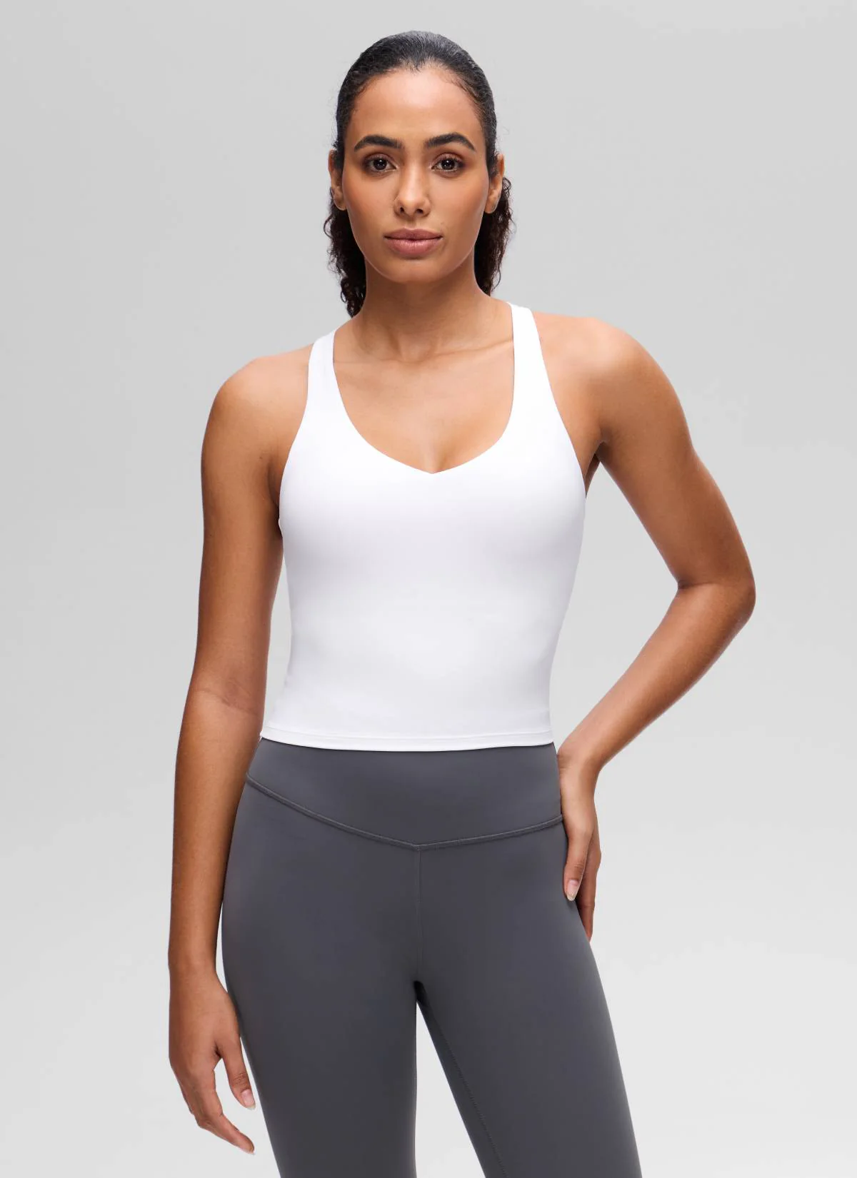 Butterluxe V Neck Racerback Shelf Bra Tank - Image 10
