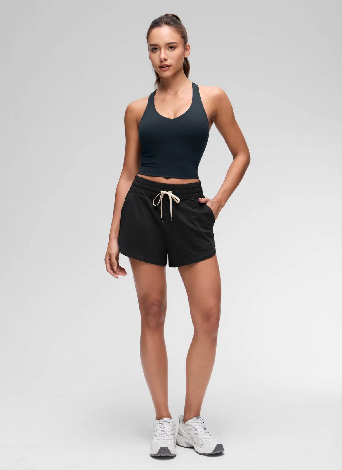 Butterluxe V Neck Racerback Shelf Bra Tank - Image 17