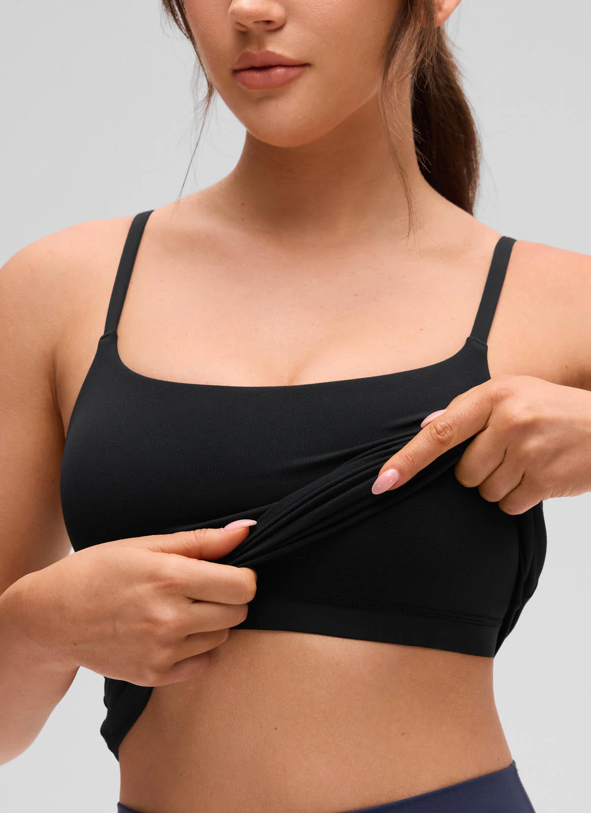 Softretch U Back Waist Length Built in Bra Tank - Image 18