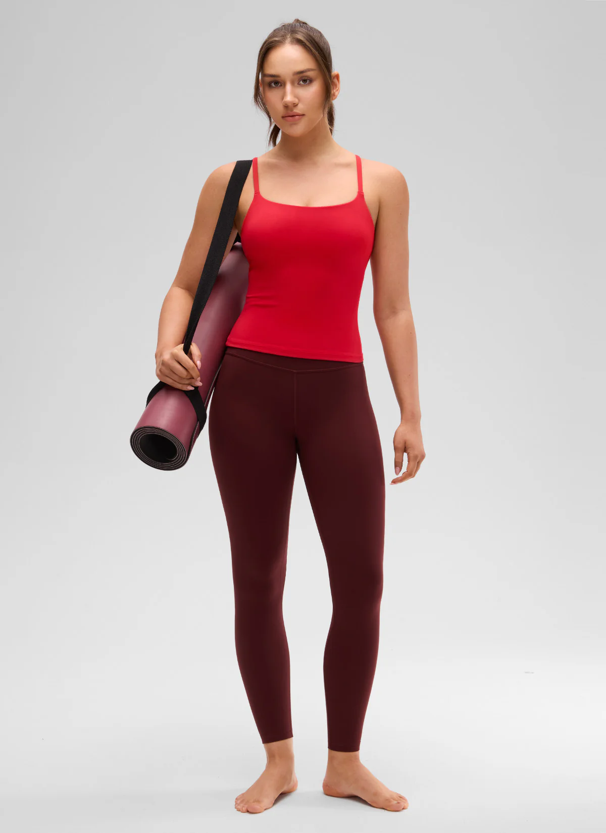 Softretch U Back Waist Length Built in Bra Tank - Image 23