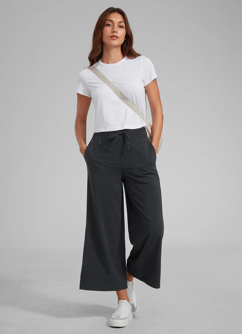 INNOPHRA Lightweight Wide Leg Cropped Pants - Image 4