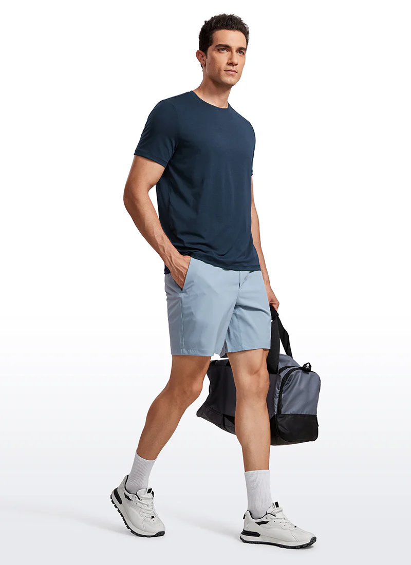 Quick Dry High Crewneck Short Sleeves Shirts - Image 11
