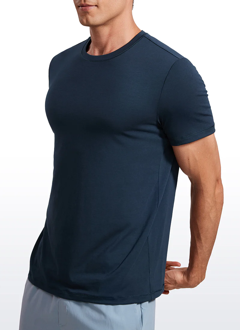 Quick Dry High Crewneck Short Sleeves Shirts - Image 12