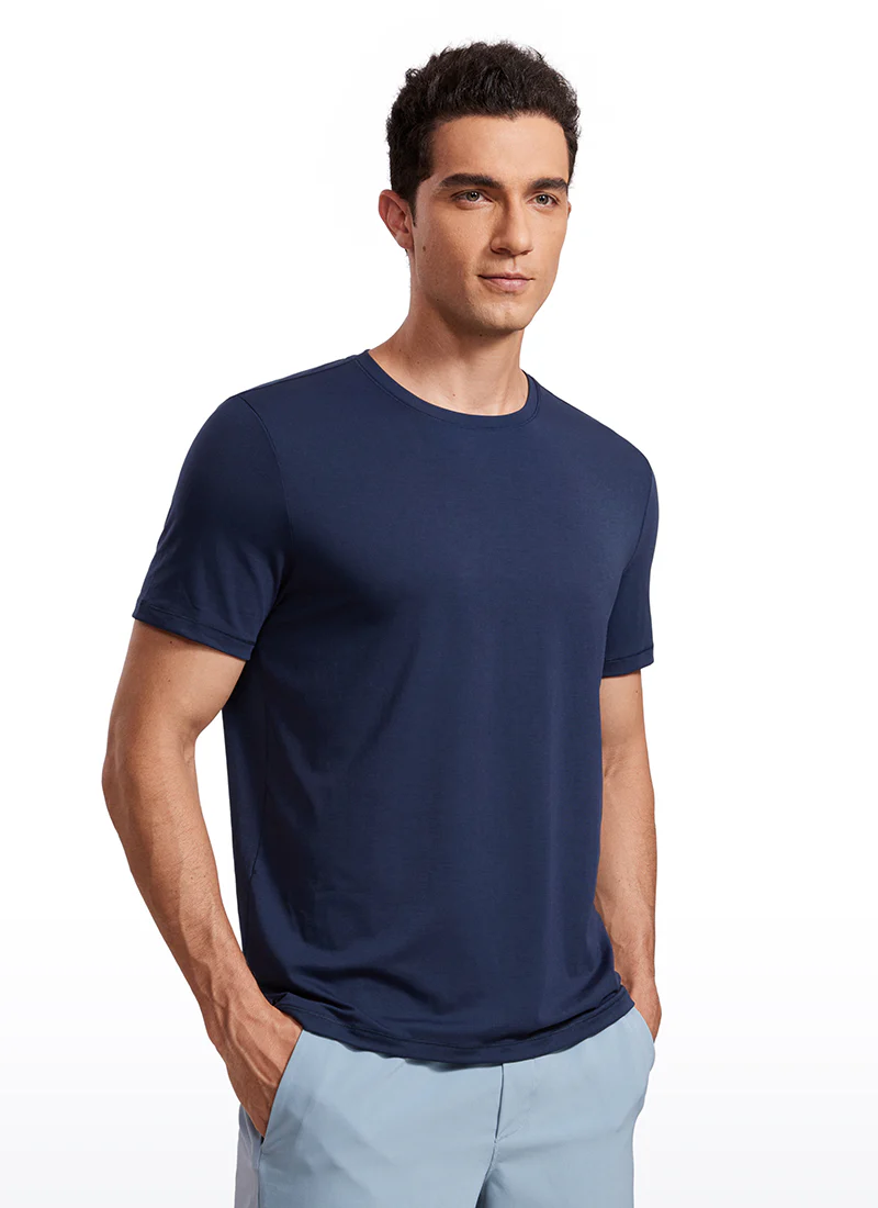 Quick Dry High Crewneck Short Sleeves Shirts - Image 13